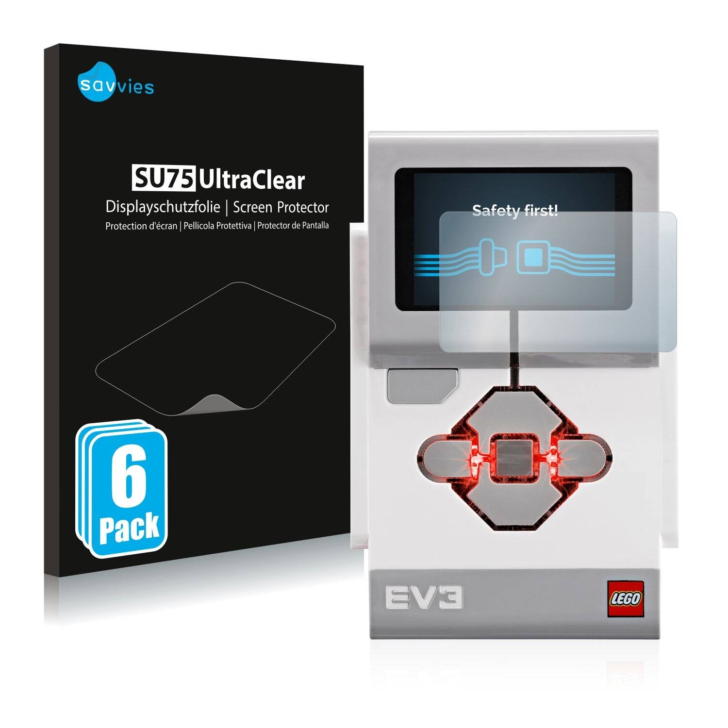6x Savvies SU75 Displayschutzfolie für Lego Mindstorms EV3 Intelligenter