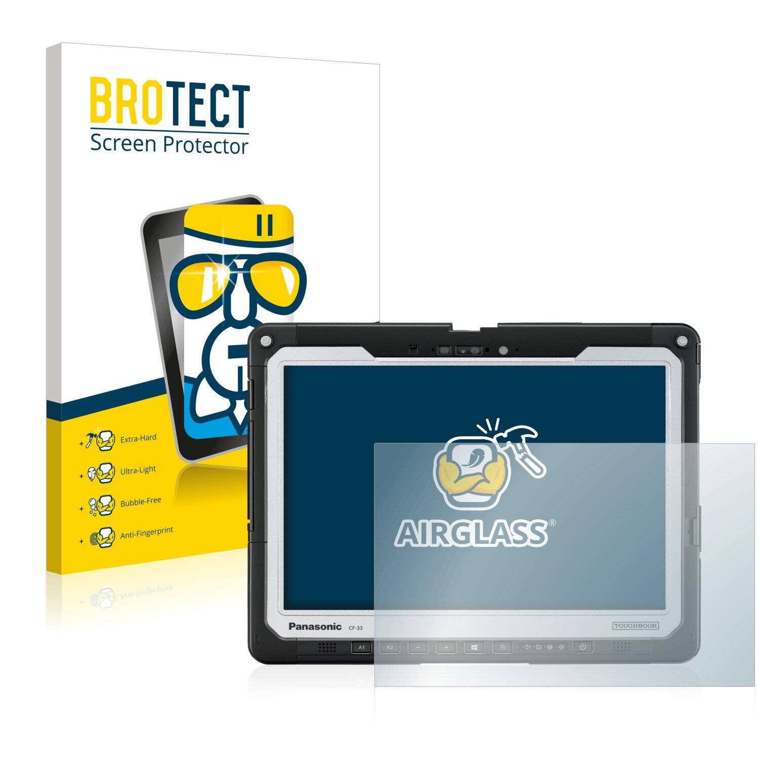 BROTECT AirGlass Schutzglas Folie für Panasonic Toughbook 33