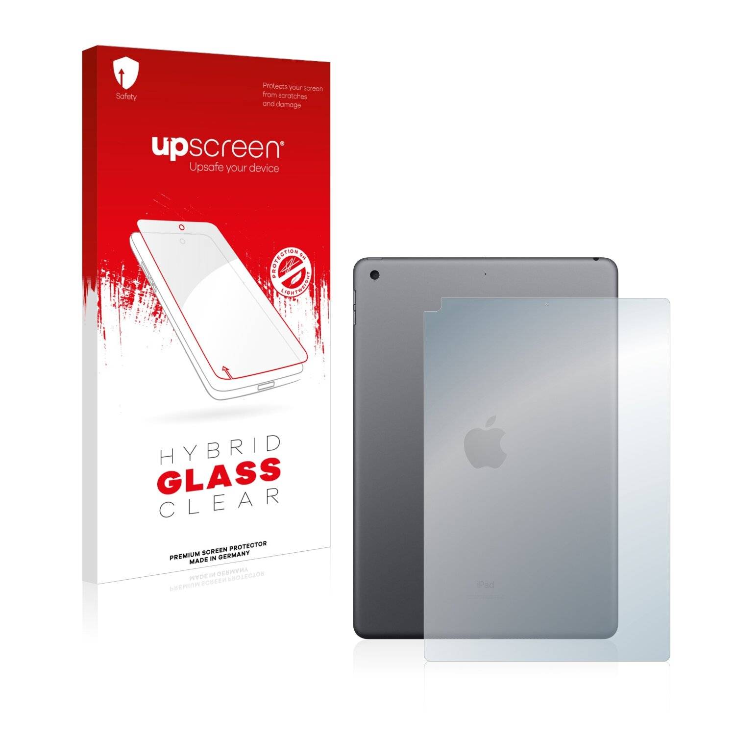upscreen Hybrid Glass Clear Premium Schutzglas Folie für Apple iPad 10.2 WiFi Cellular 2021