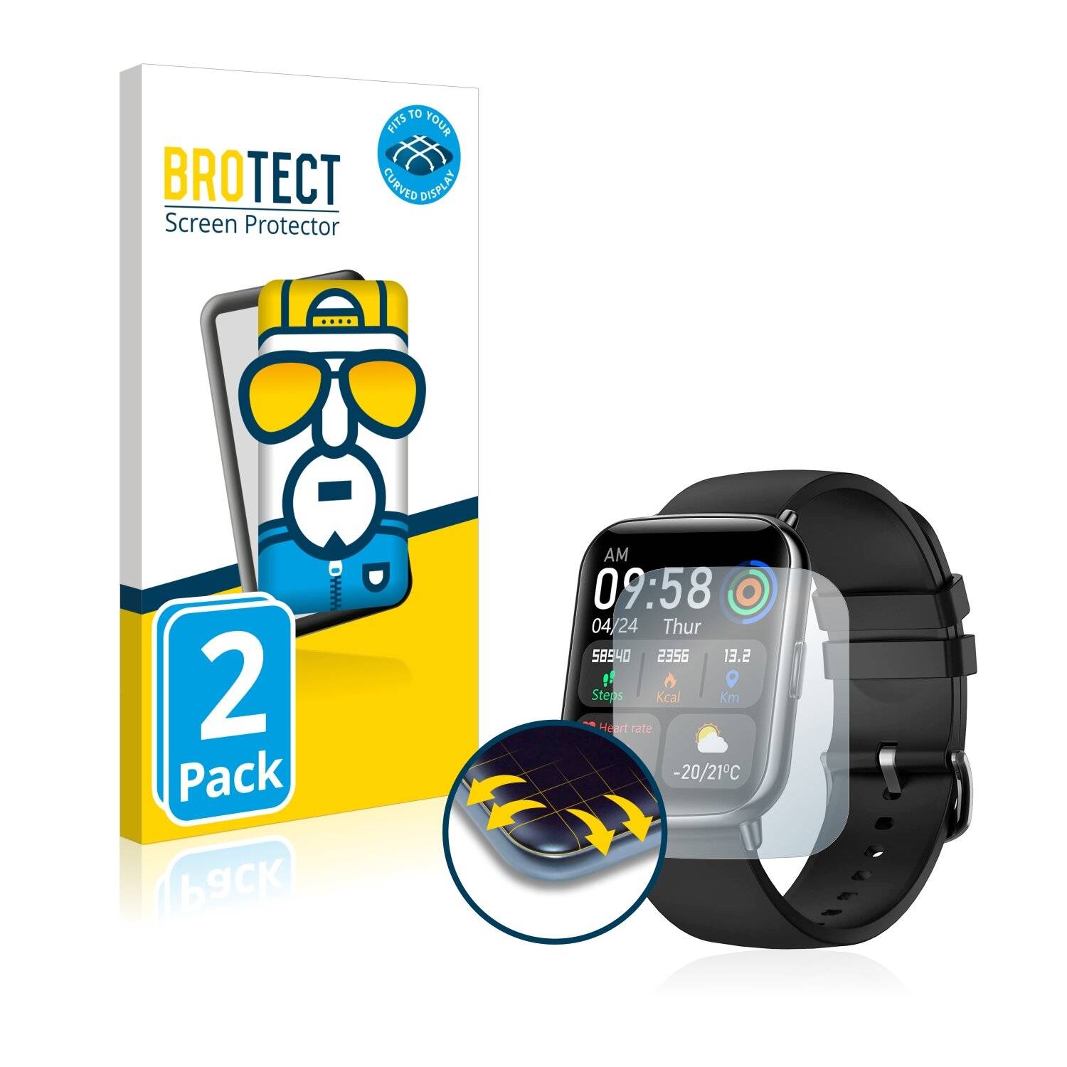 2x BROTECT Flex Full-Cover Displayschutzfolie für Votuenix