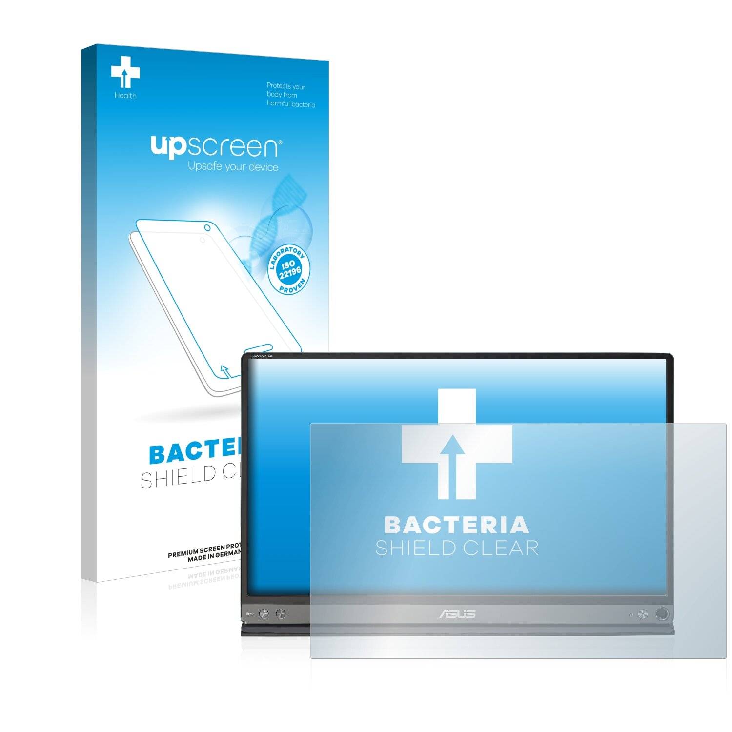 upscreen Bacteria Shield Clear Premium Antibakterielle Displayschutzfolie für Asus ZenScreen