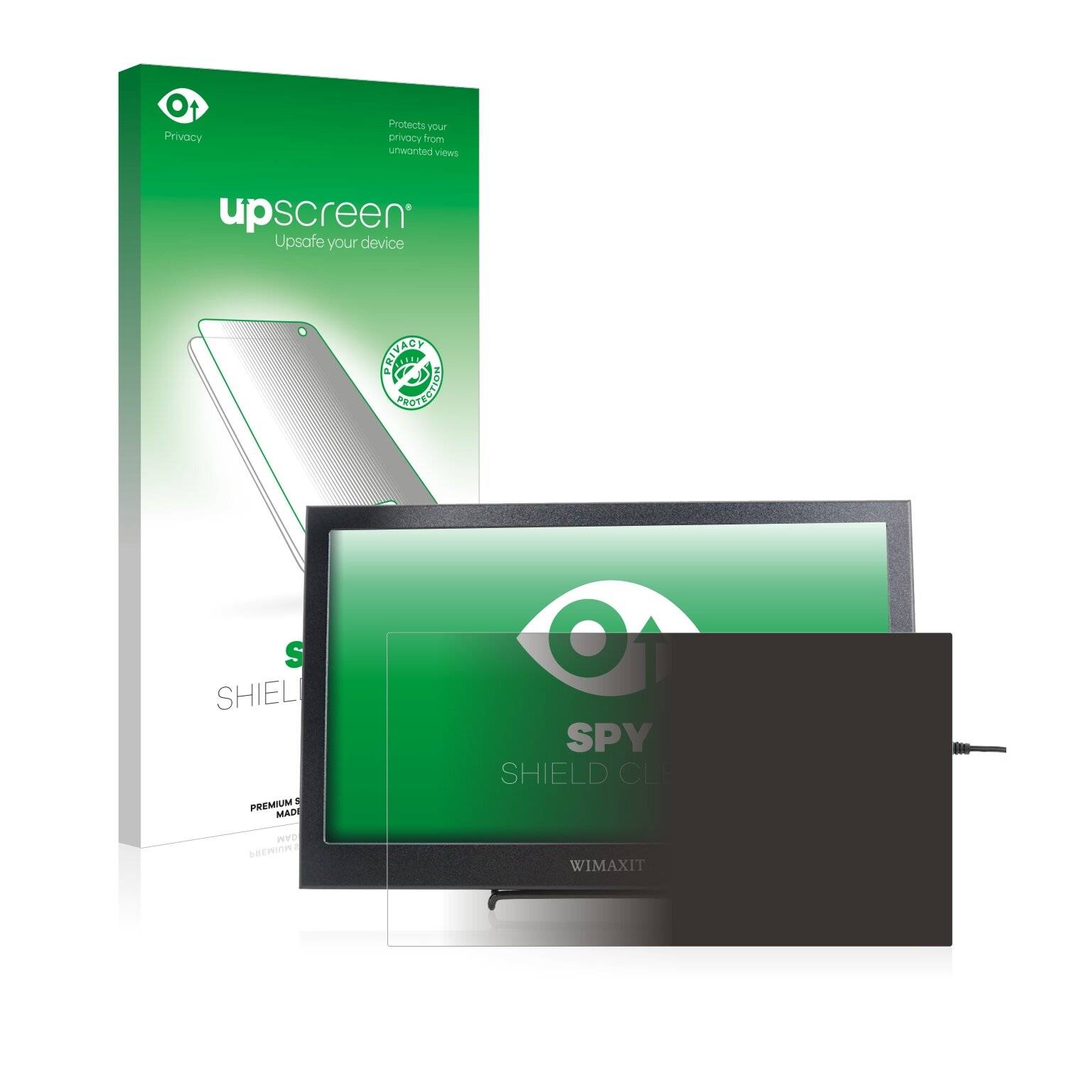 upscreen Spy Shield Clear Premium Blickschutzfolie für Wimaxit M1330 Portable Monitor