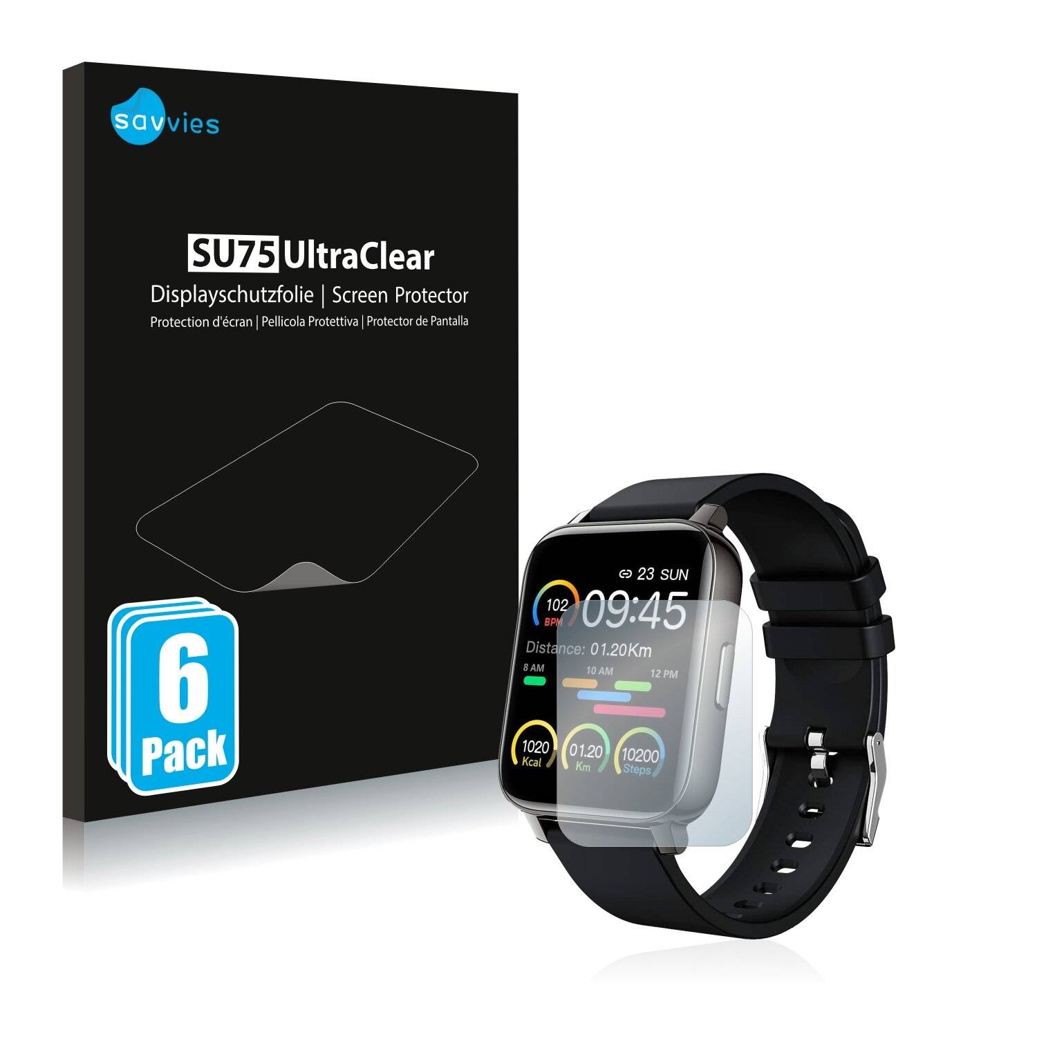 6x Savvies SU75 Displayschutzfolie für Iporachx