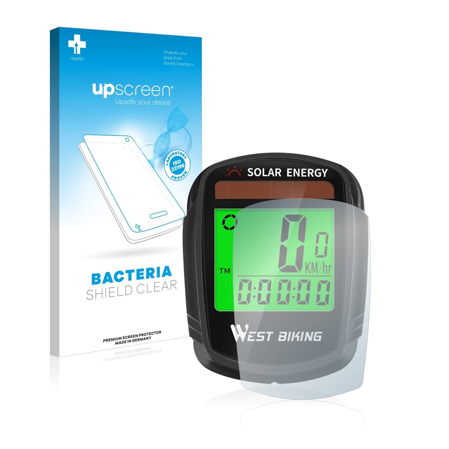 upscreen Bacteria Shield Clear Premium Antibakterielle Displayschutzfolie für West Biking