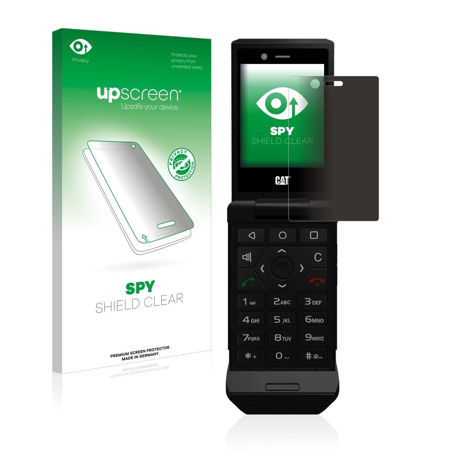 upscreen Spy Shield Clear Premium Blickschutzfolie für Caterpillar Cat S22