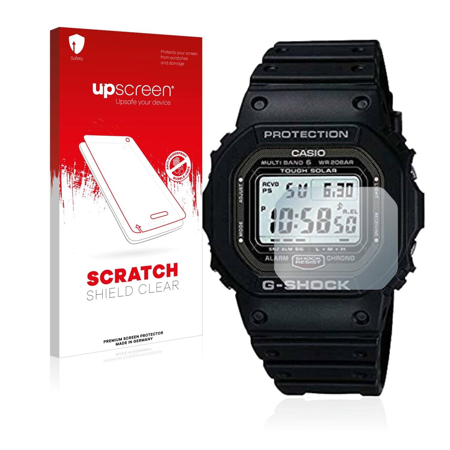 upscreen Scratch Shield Clear Premium Displayschutzfolie für Casio G-Shock