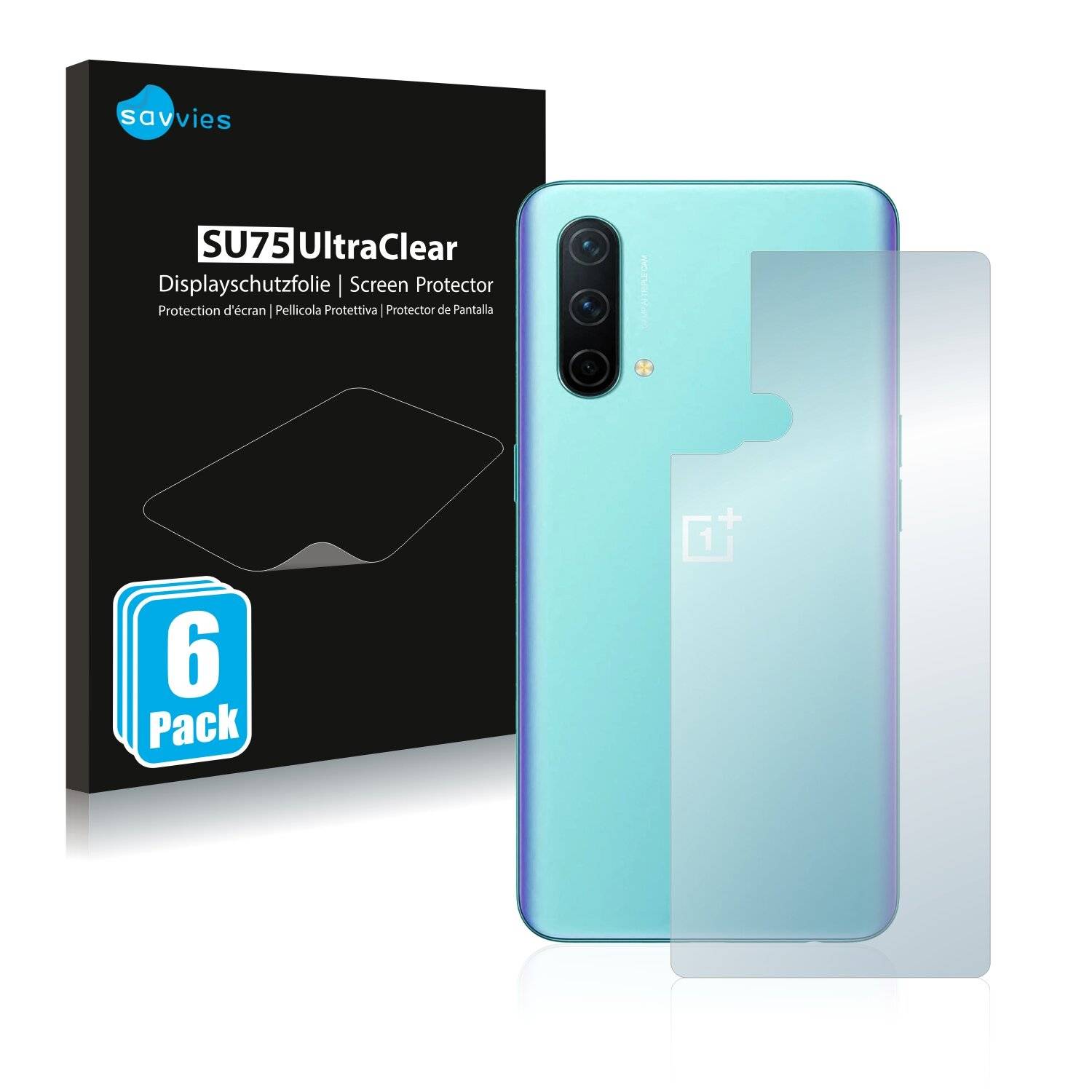 6x Savvies SU75 Displayschutzfolie für OnePlus Nord CE 5G