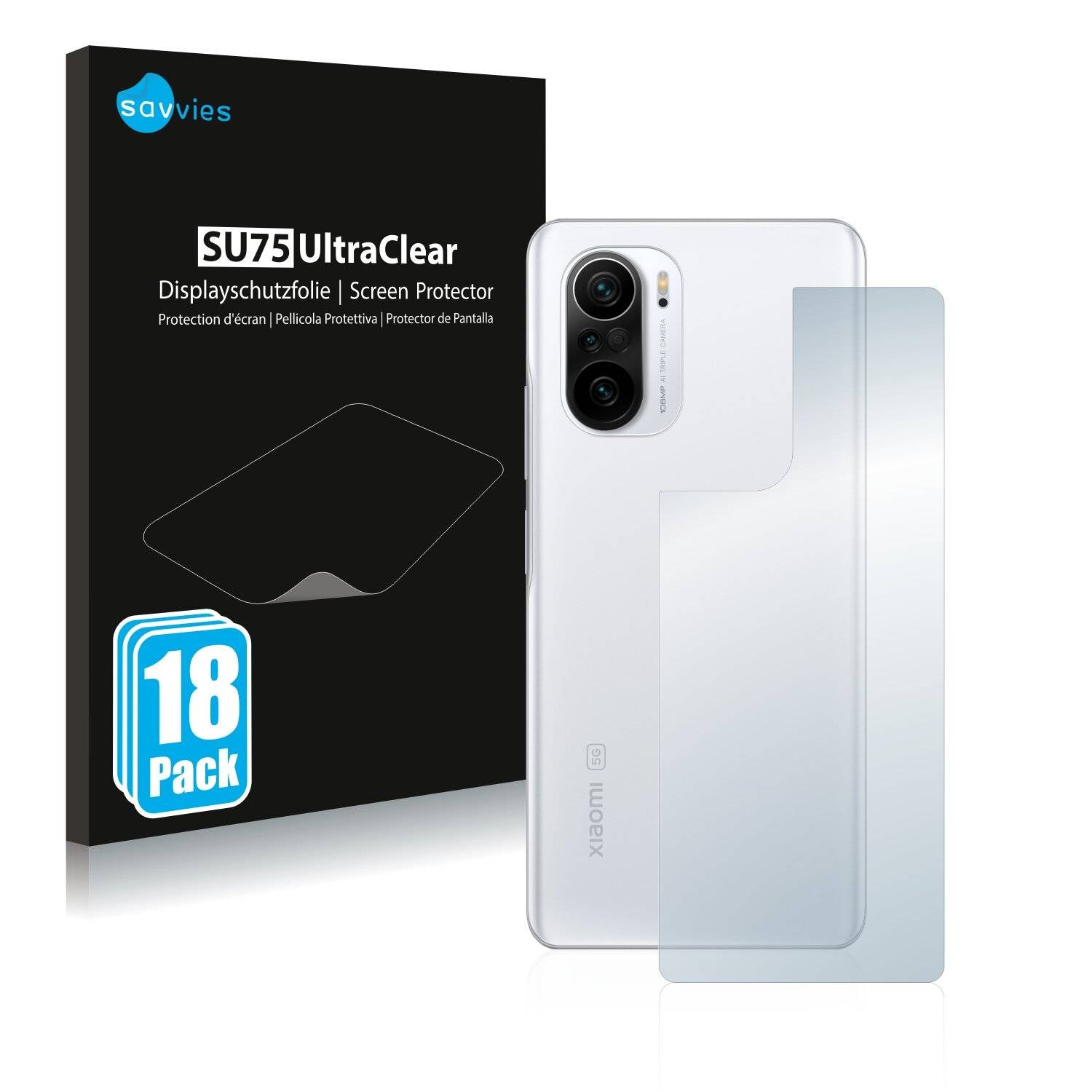 18x Savvies SU75 Displayschutzfolie für Xiaomi Mi 11X Pro