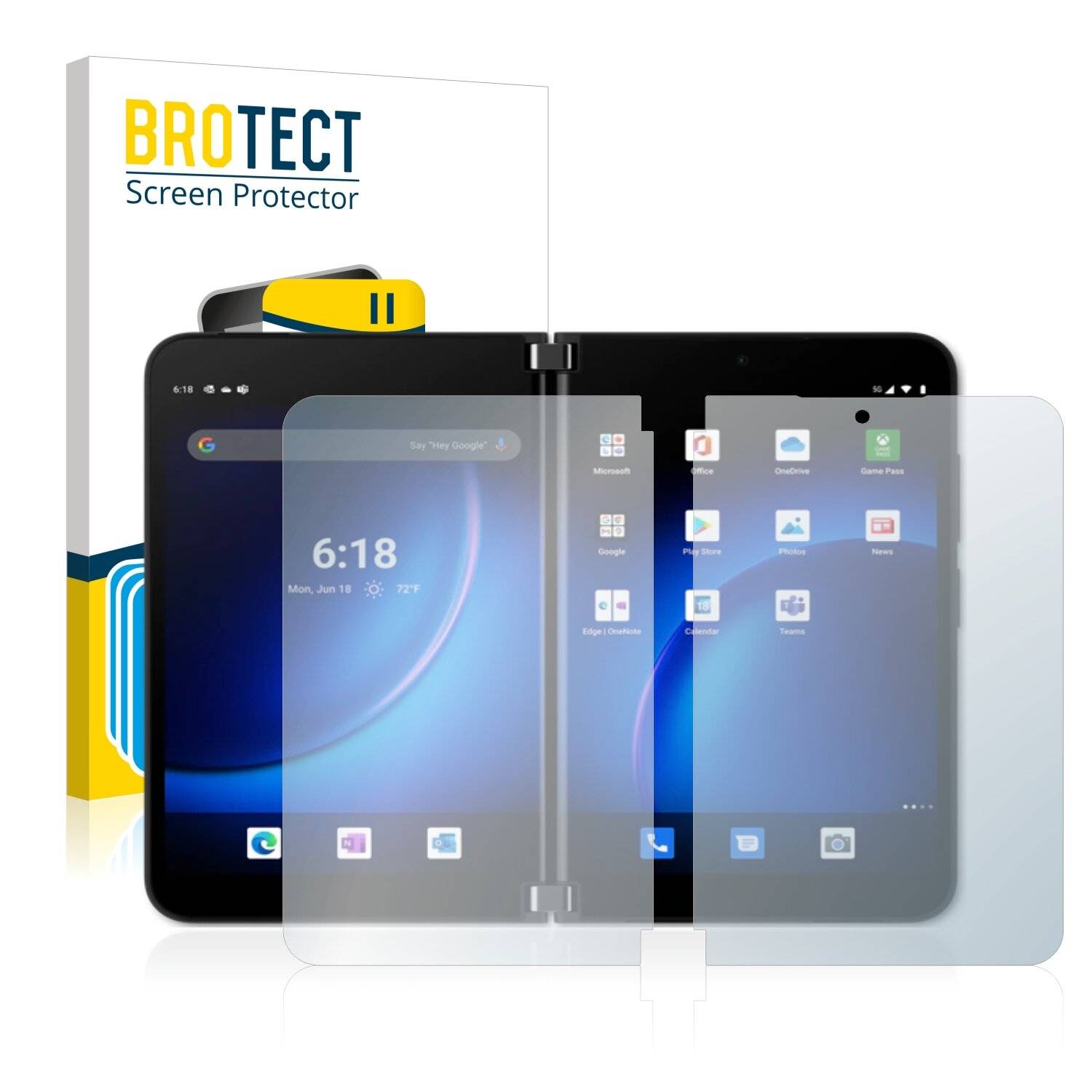 3x BROTECT AirGlass Matte Schutzglas Folie für Microsoft Surface Duo 2 (Inneres