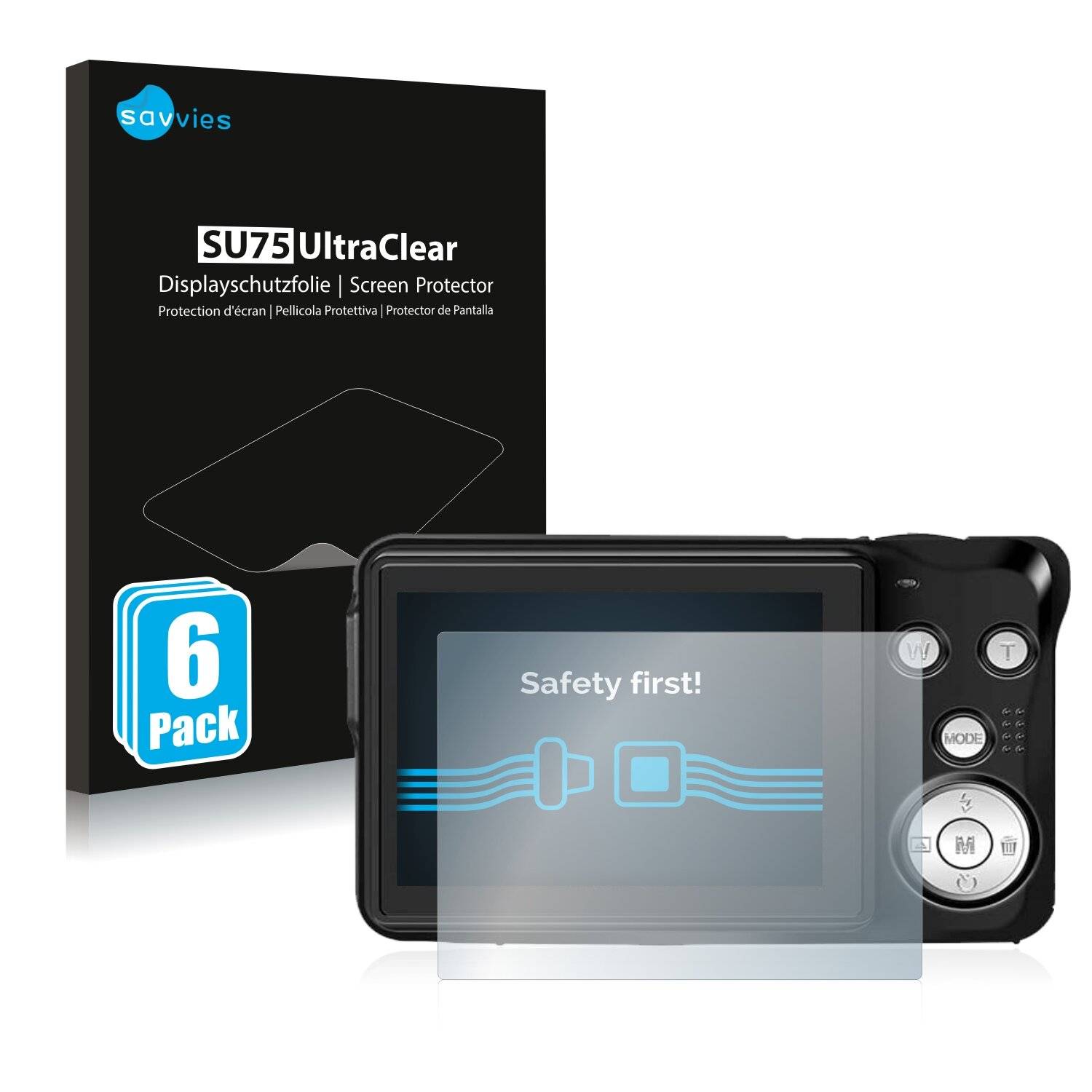 6x Savvies SU75 Displayschutzfolie für Linnse