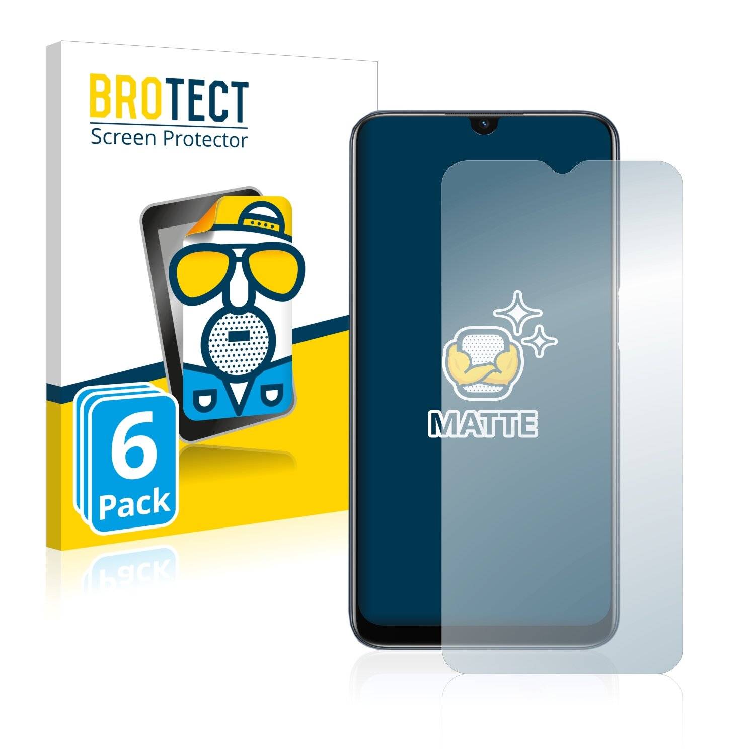 6x BROTECT Matte Displayschutzfolie für Oppo A54s - Entspiegelt,