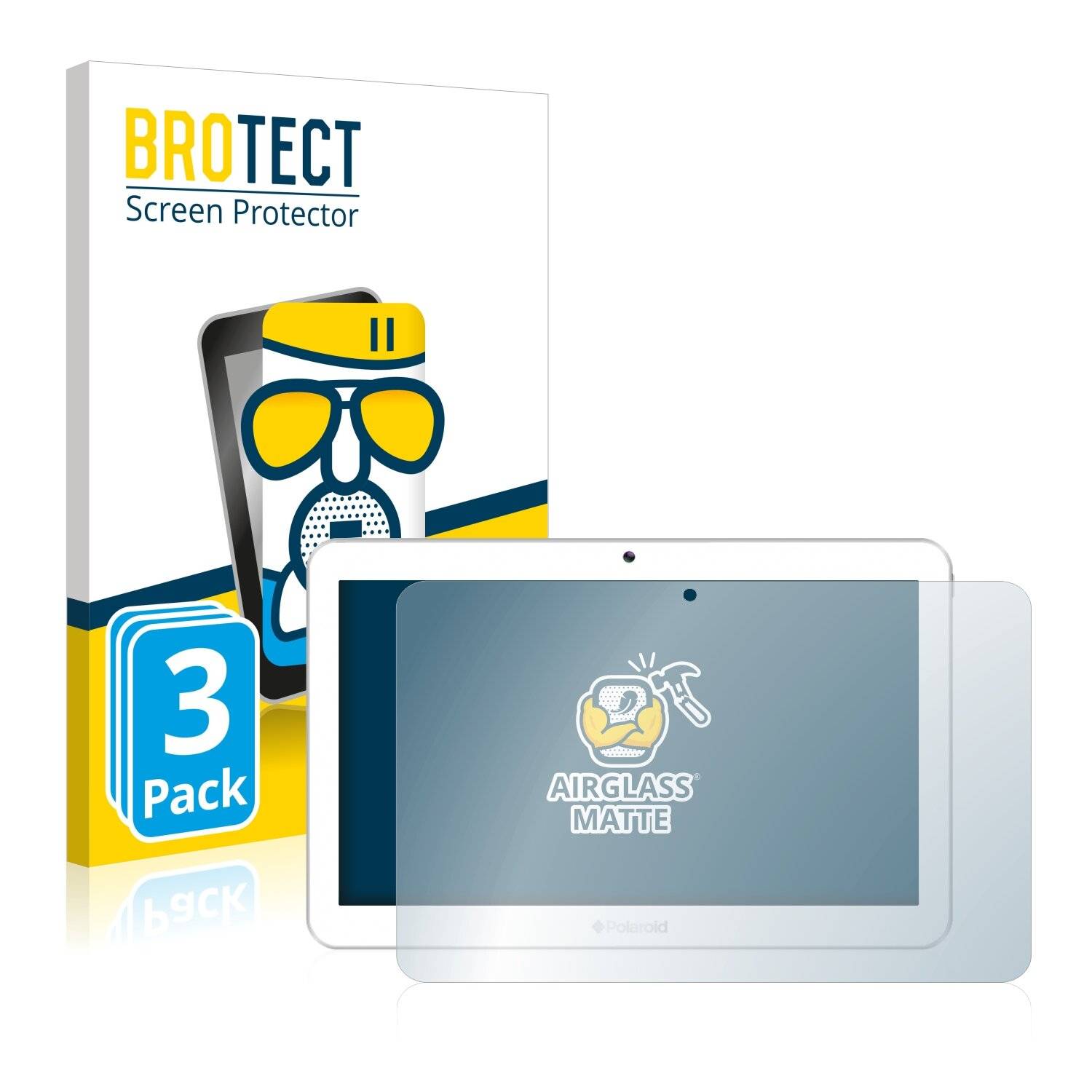 3x BROTECT AirGlass Matte Schutzglas Folie für Polaroid Mobility