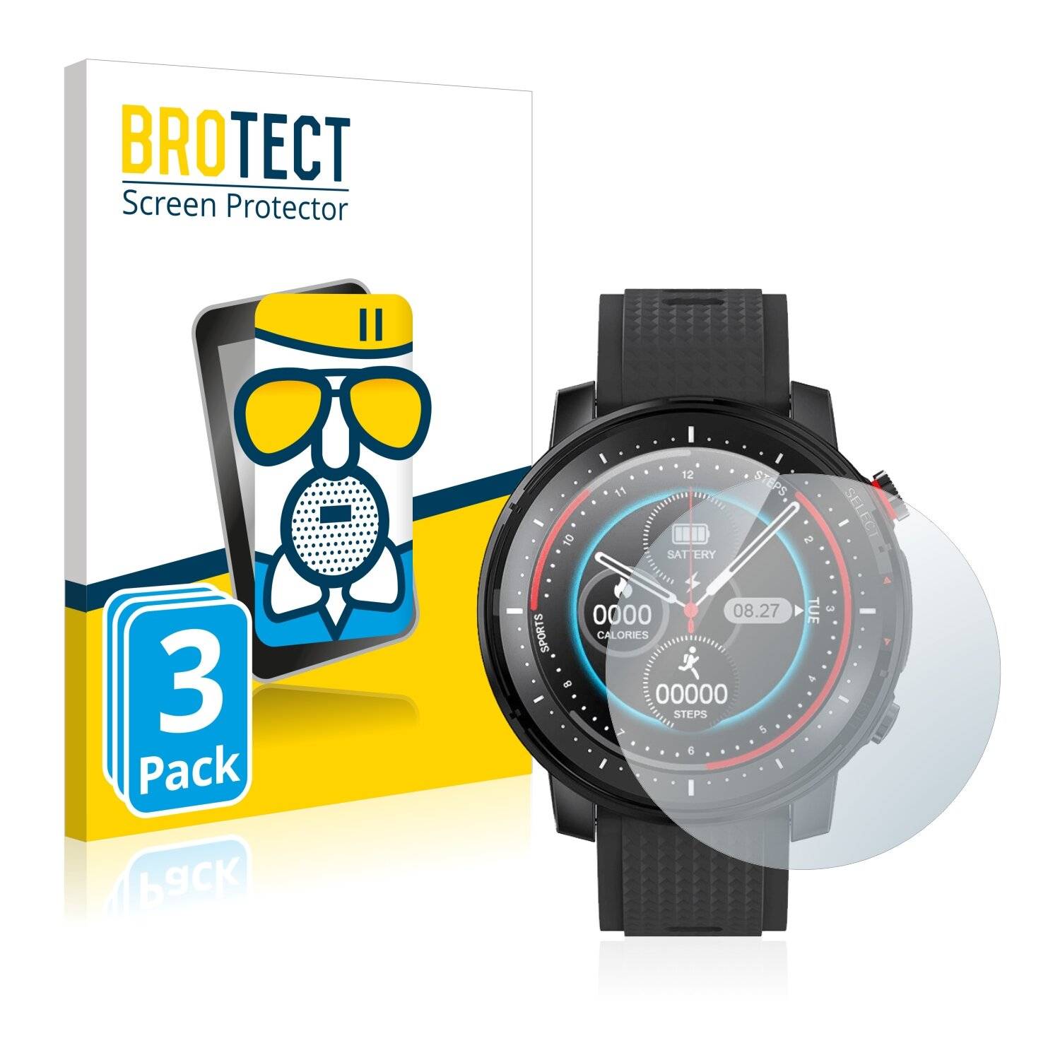 3x BROTECT AirGlass Matte Schutzglas Folie für Levowatch