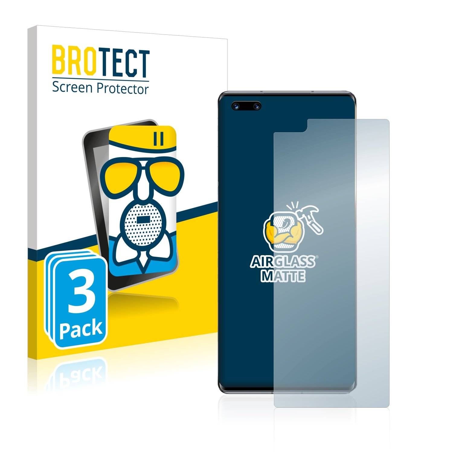 3x BROTECT AirGlass Matte Schutzglas Folie für Honor Magic 3 Pro
