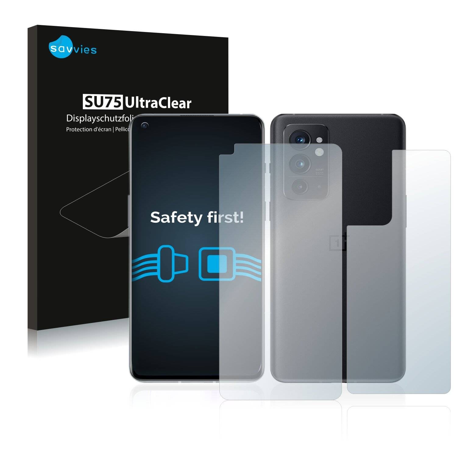 18x Savvies SU75 Displayschutzfolie für OnePlus 9RT 5G (Vorder +