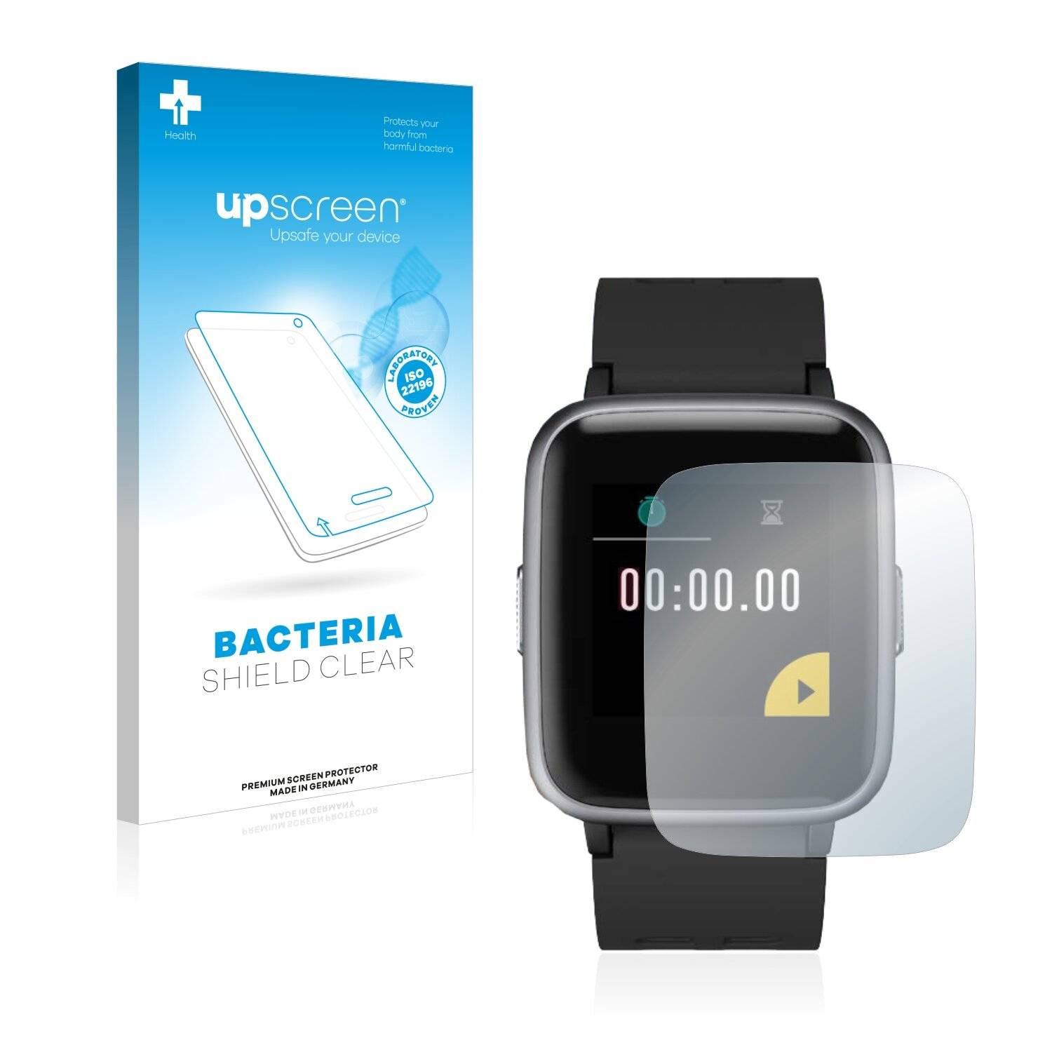 upscreen Bacteria Shield Clear Premium Antibakterielle Displayschutzfolie für Letsfit