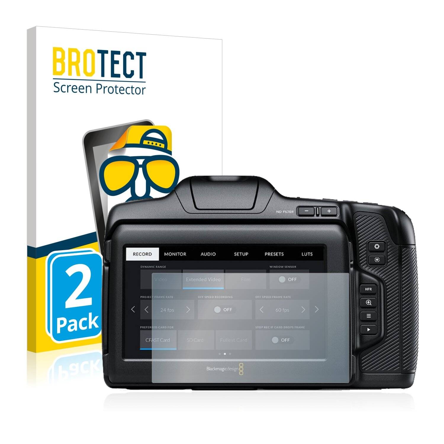 2x BROTECT Matte Displayschutzfolie für Blackmagic Pocket Cinema Camera 6K Pro -