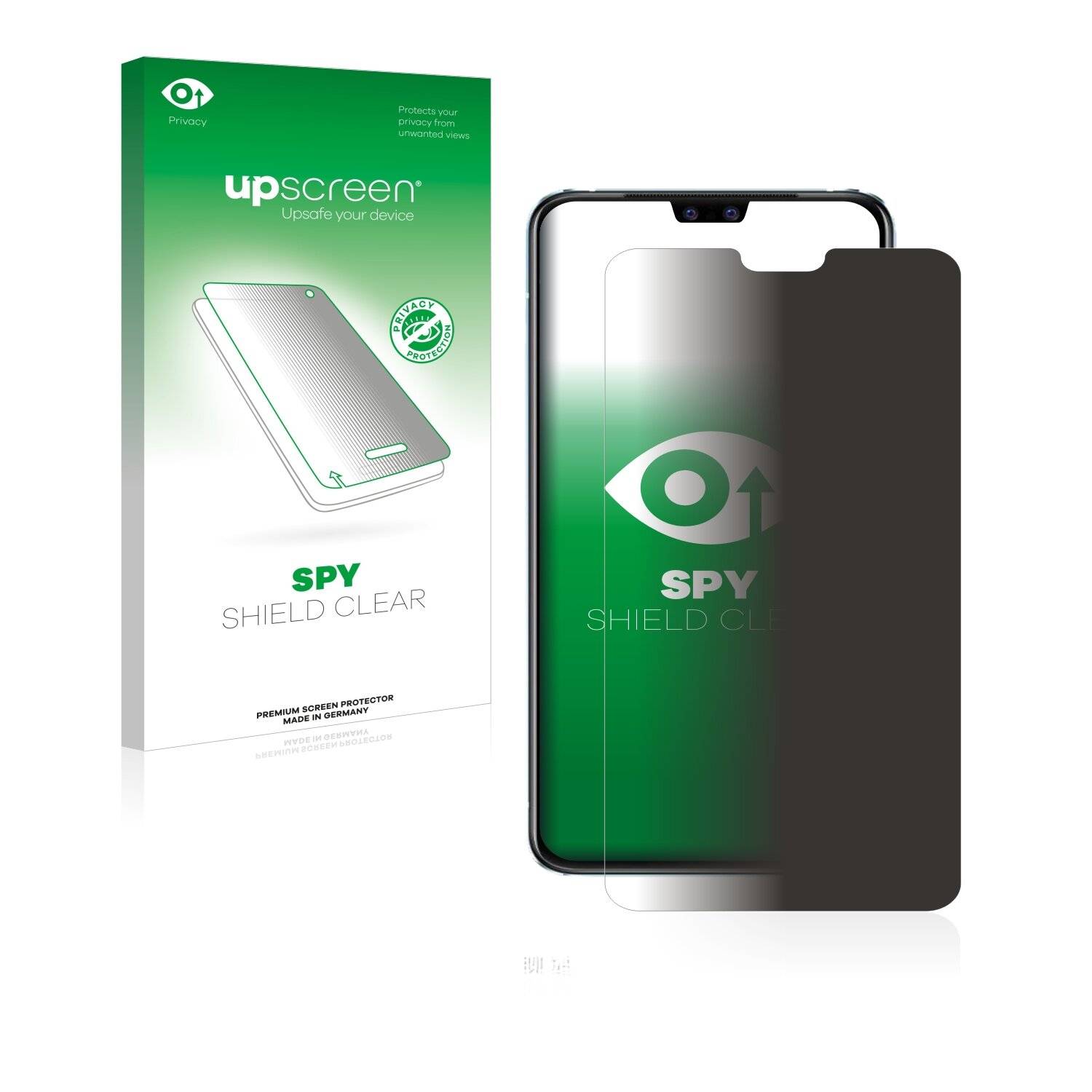 upscreen Spy Shield Clear Premium Blickschutzfolie für Vivo