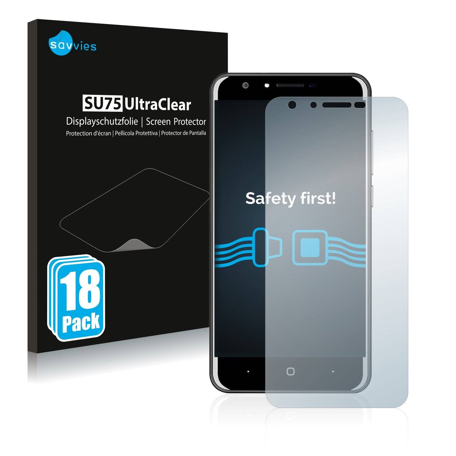 18x Savvies SU75 Displayschutzfolie für Doogee
