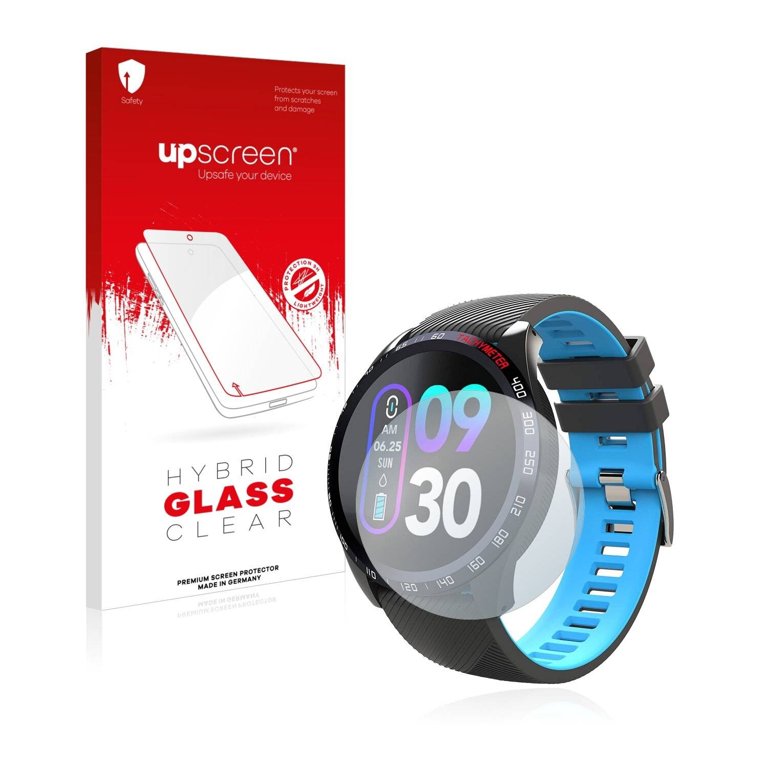 upscreen Hybrid Glass Clear Premium Schutzglas Folie für Novasmart RunR