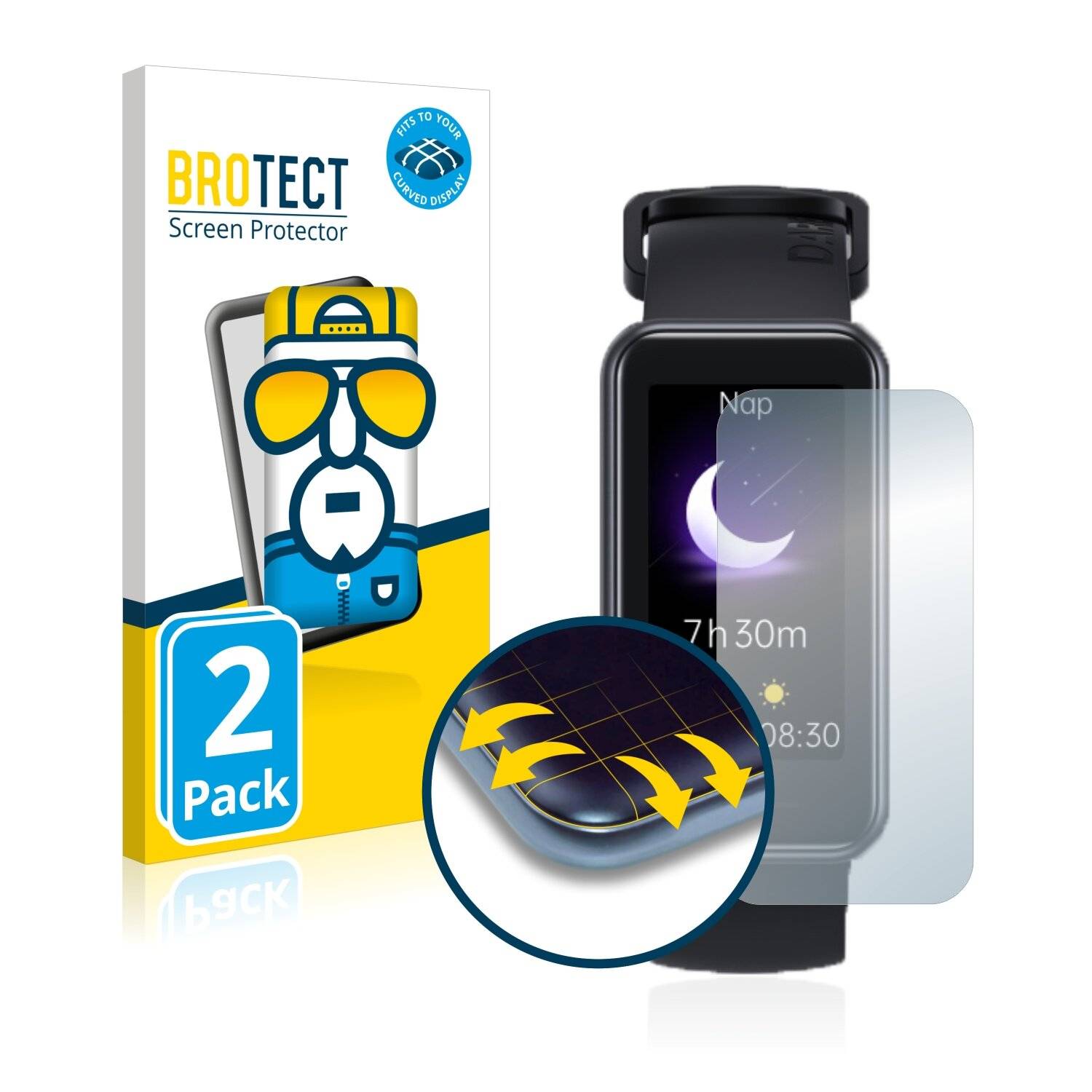 2x BROTECT Flex Full-Cover Displayschutzfolie für Realme Band
