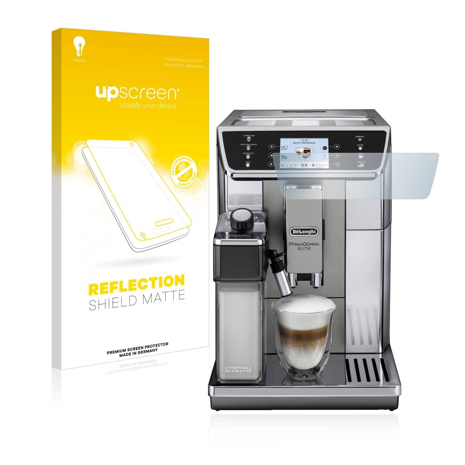 upscreen Reflection Shield Matte Premium Displayschutzfolie für DeLonghi Primadonna Elite