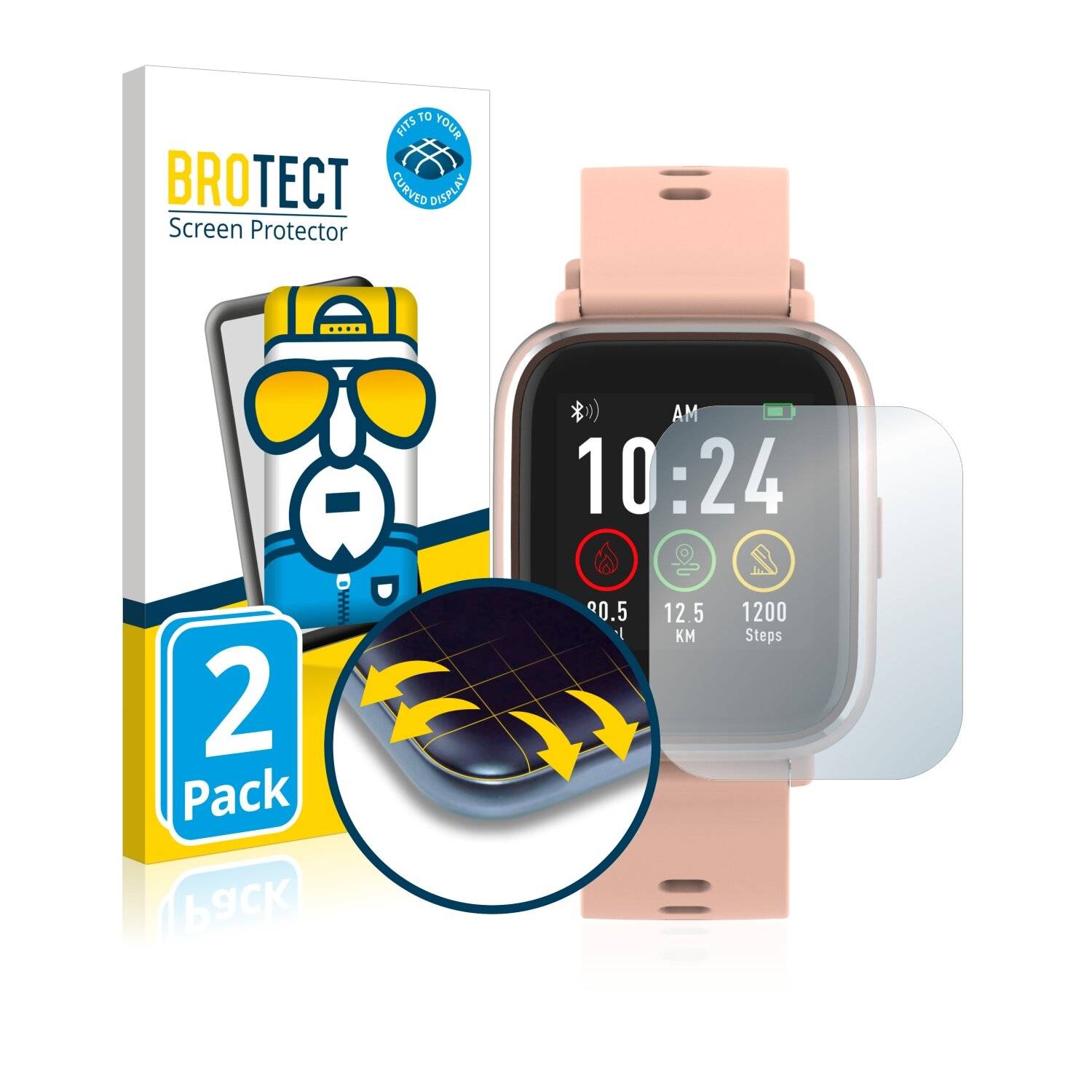 2x BROTECT Flex Full-Cover Displayschutzfolie für Denver