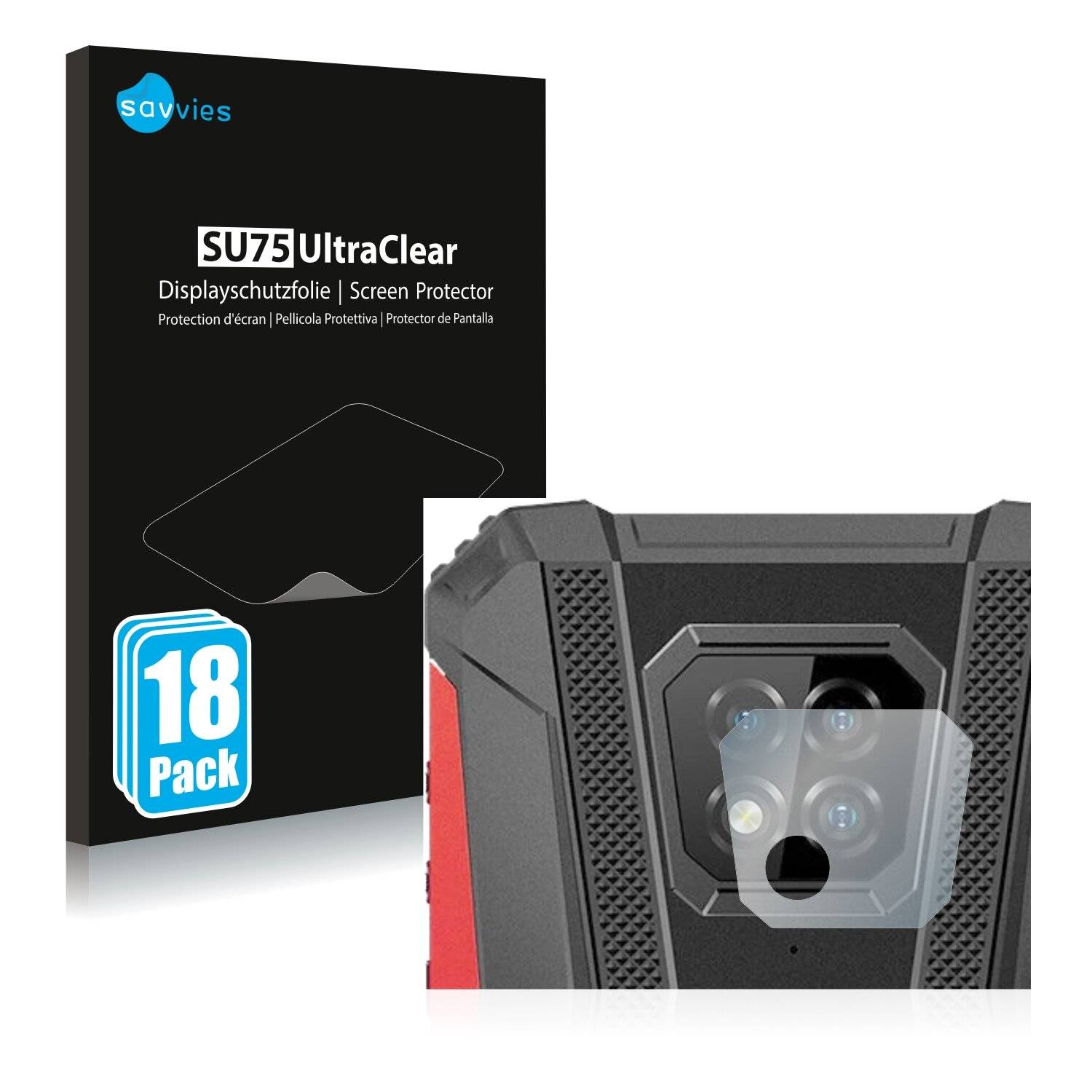 18x Savvies SU75 Displayschutzfolie für Ulefone Armor 8 Pro (NUR