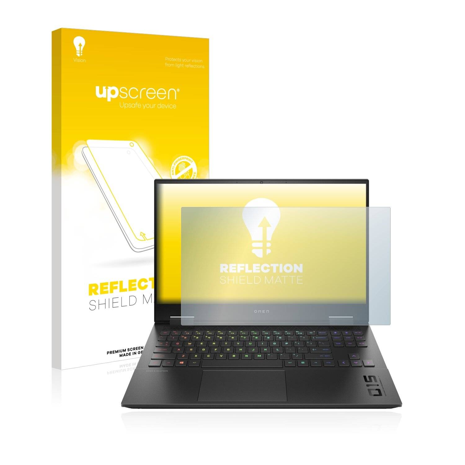 upscreen Reflection Shield Matte Premium Displayschutzfolie für HP Omen