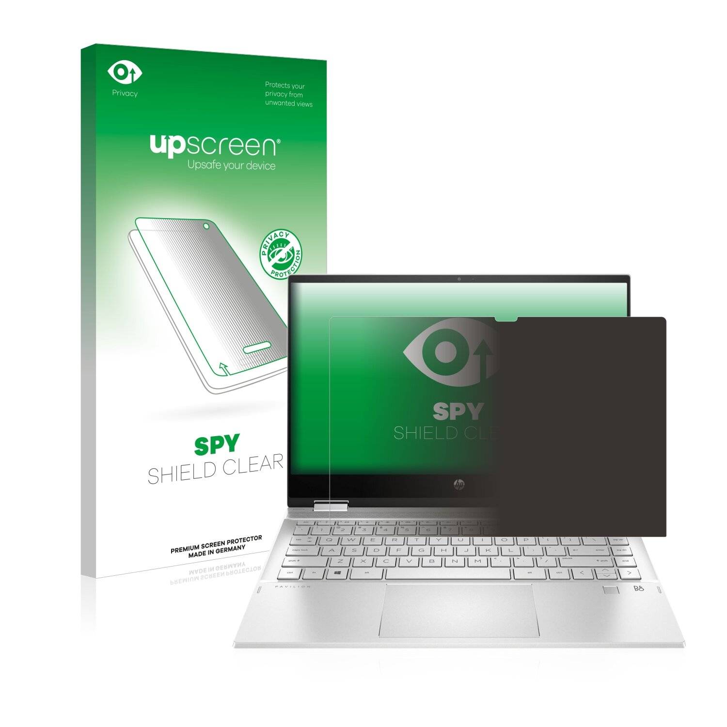upscreen Spy Shield Clear Premium Blickschutzfolie für HP x360