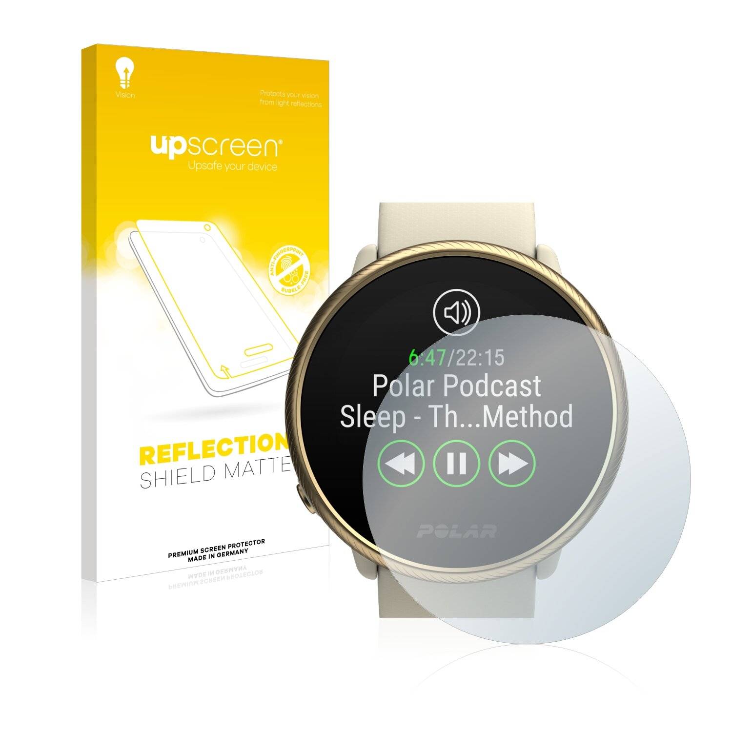 upscreen Reflection Shield Matte Premium Displayschutzfolie für Polar Ignite
