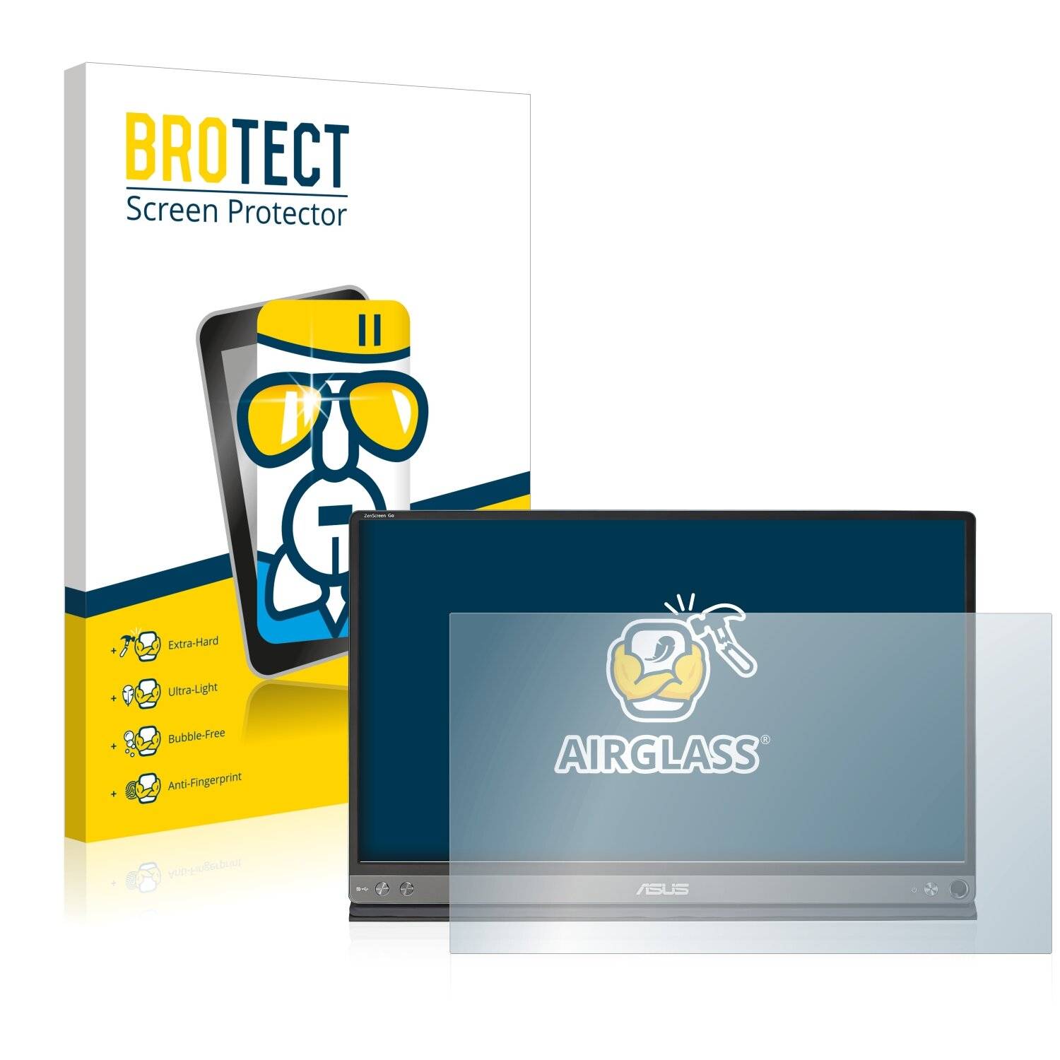 BROTECT AirGlass Schutzglas Folie für Asus ZenScreen
