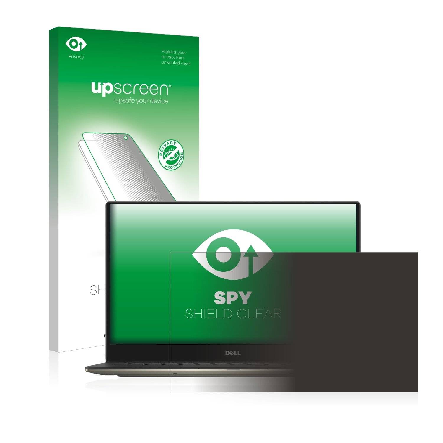 upscreen Spy Shield Clear Premium Blickschutzfolie für Dell XPS 13 9350