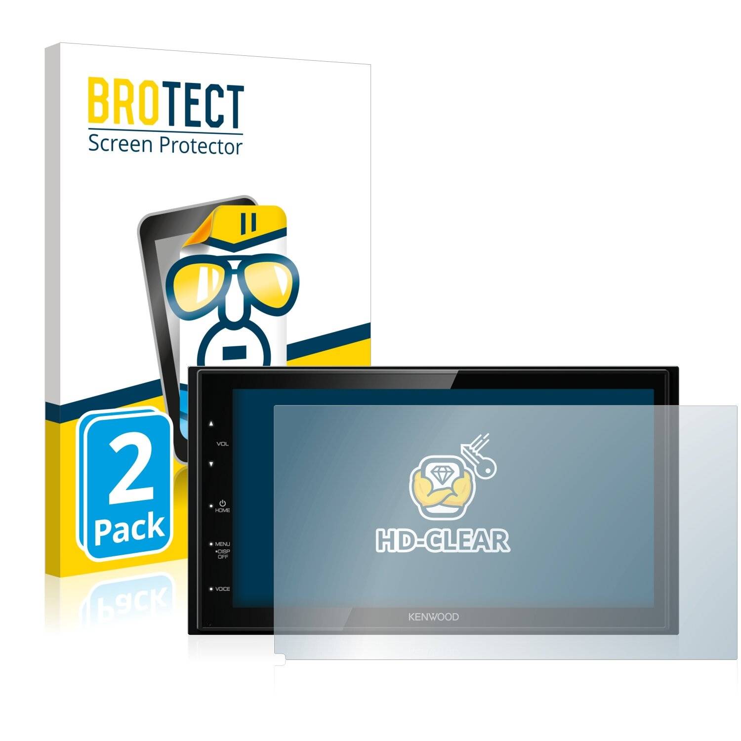 2x BROTECT HD-Clear Displayschutzfolie für Kenwood
