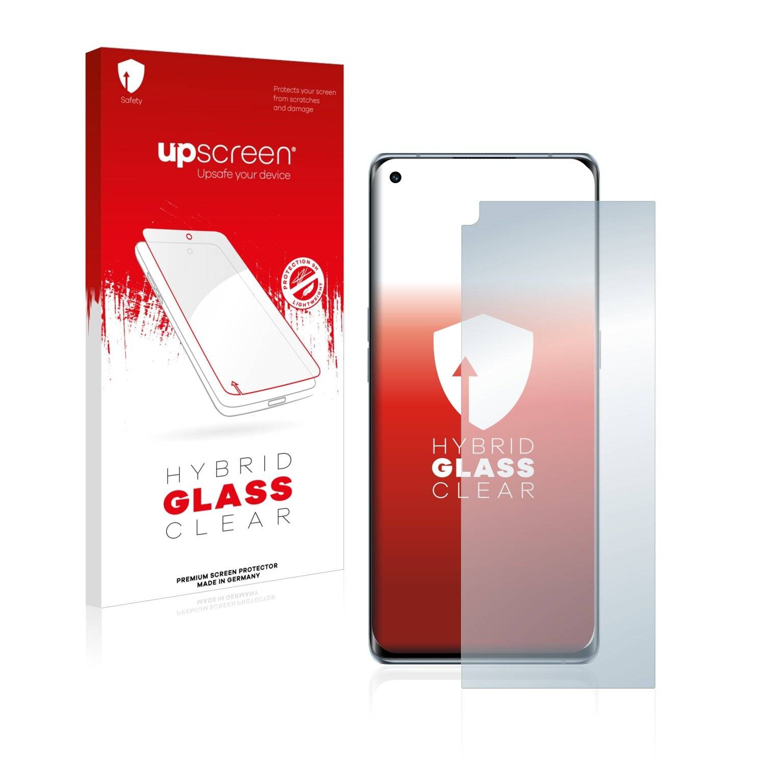upscreen Hybrid Glass Clear Premium Schutzglas Folie für Oppo Reno 6 Pro Plus