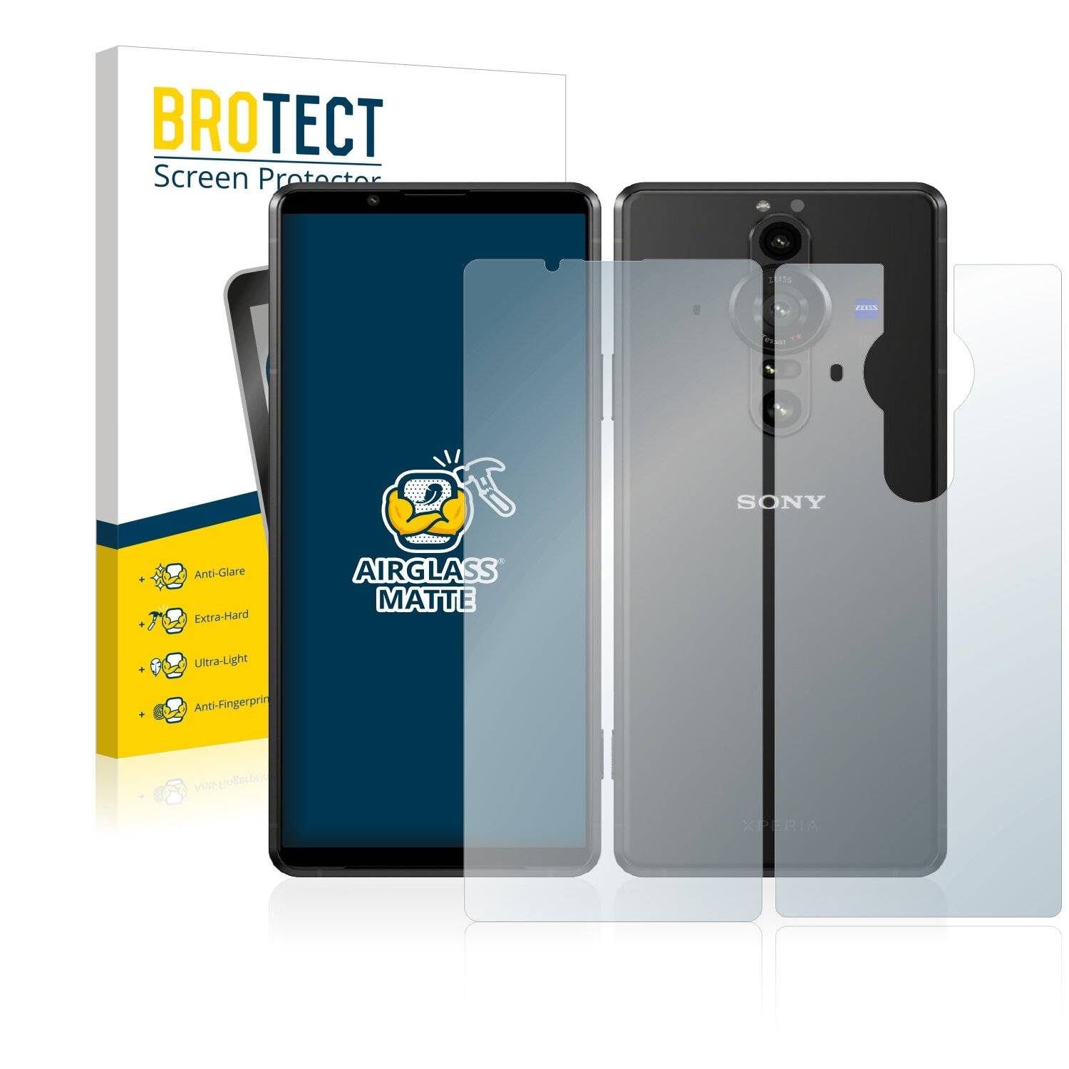 BROTECT AirGlass Matte Schutzglas Folie für Sony Xperia Pro-I (Vorder +