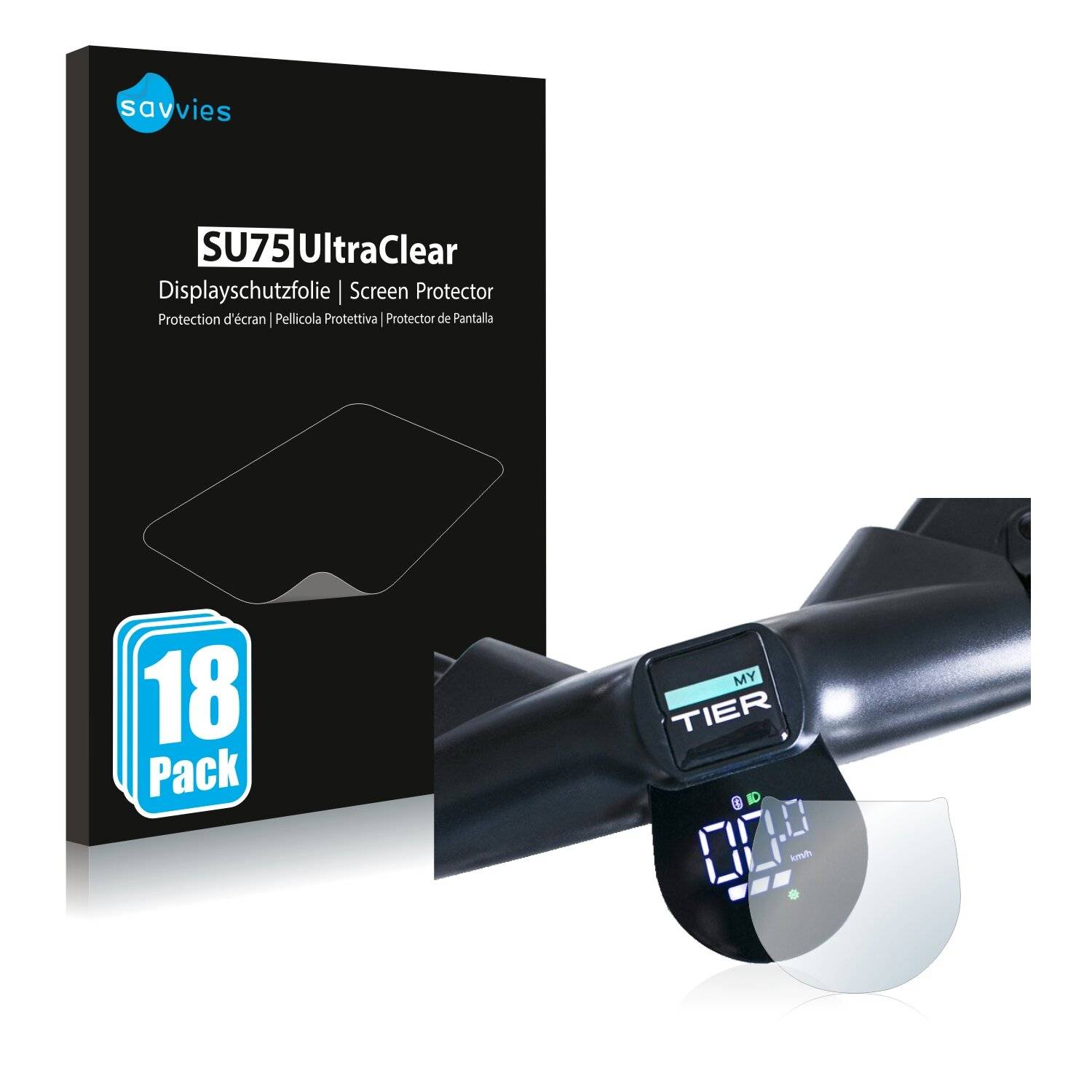 18x Savvies SU75 Displayschutzfolie für myTier GO