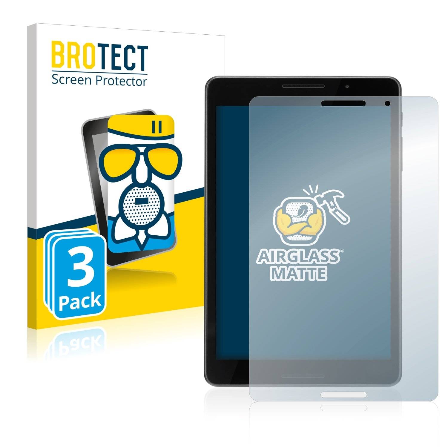3x BROTECT AirGlass Matte Schutzglas Folie für ZTE Grand X View