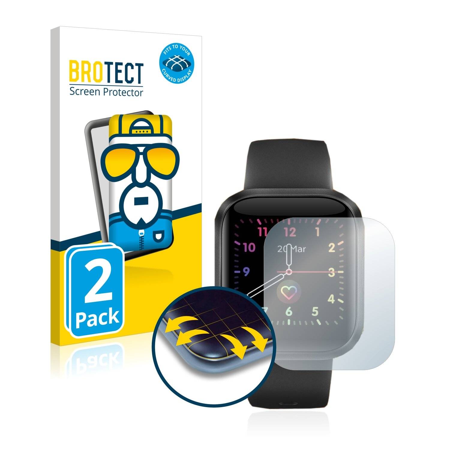 2x BROTECT Flex Full-Cover Displayschutzfolie für Hoaiyo