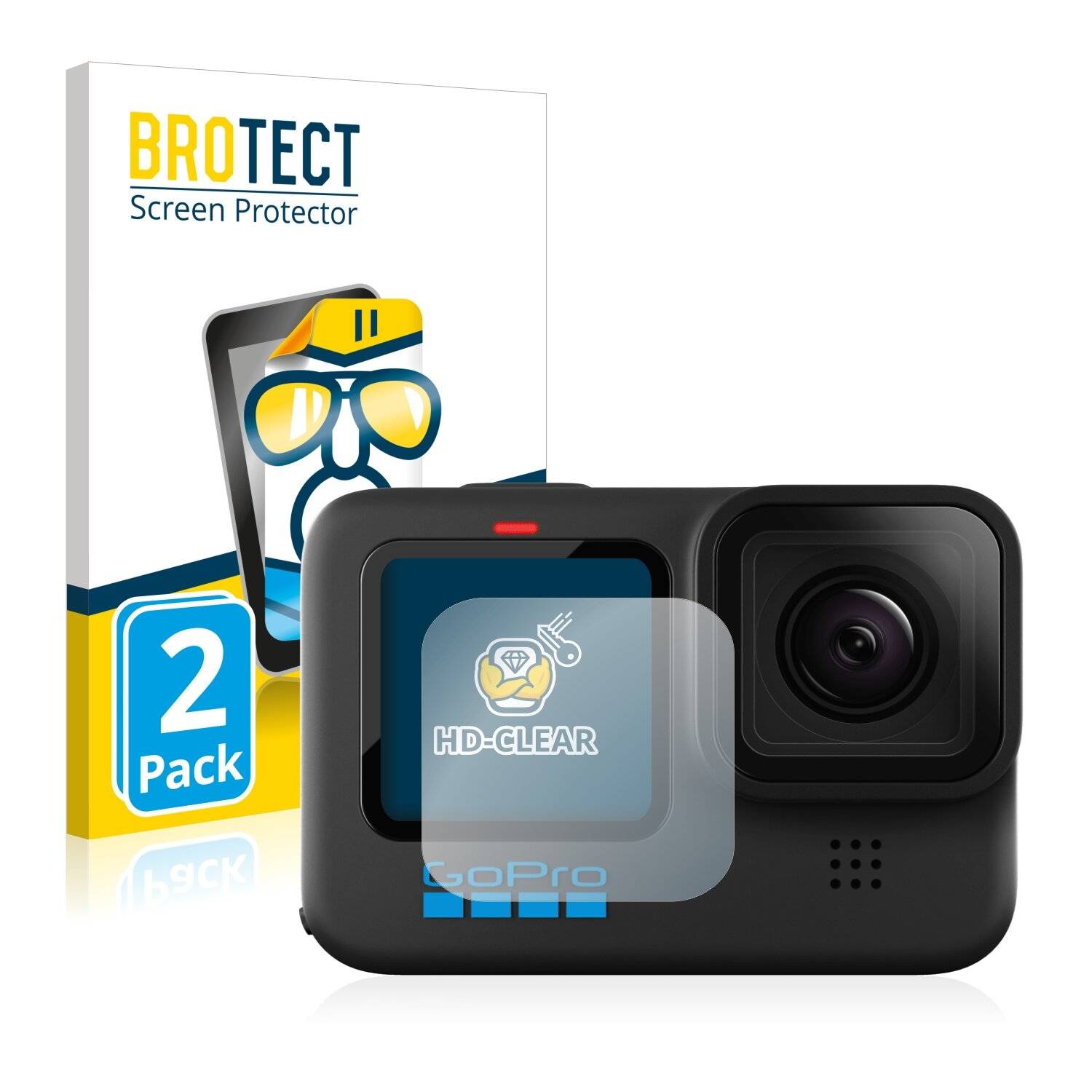 2x BROTECT HD-Clear Displayschutzfolie für GoPro Hero10 Black (Vorderes