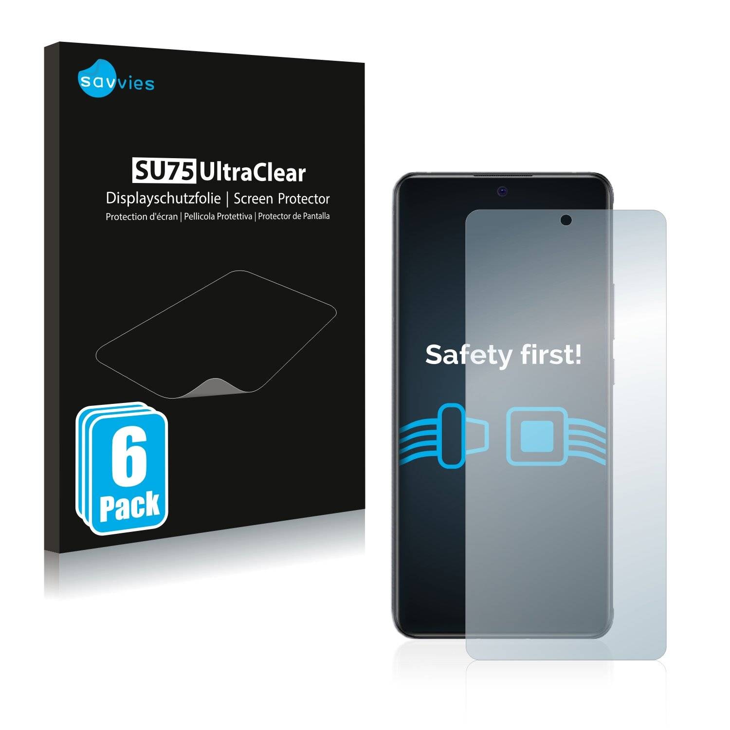6x Savvies SU75 Displayschutzfolie für ZTE Nubia Red Magic