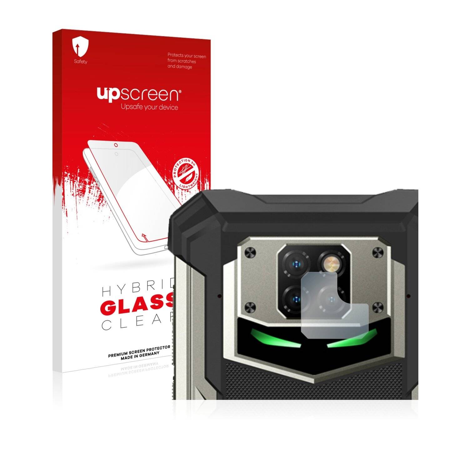 upscreen Hybrid Glass Clear Premium Schutzglas Folie für Doogee S88 Plus (NUR