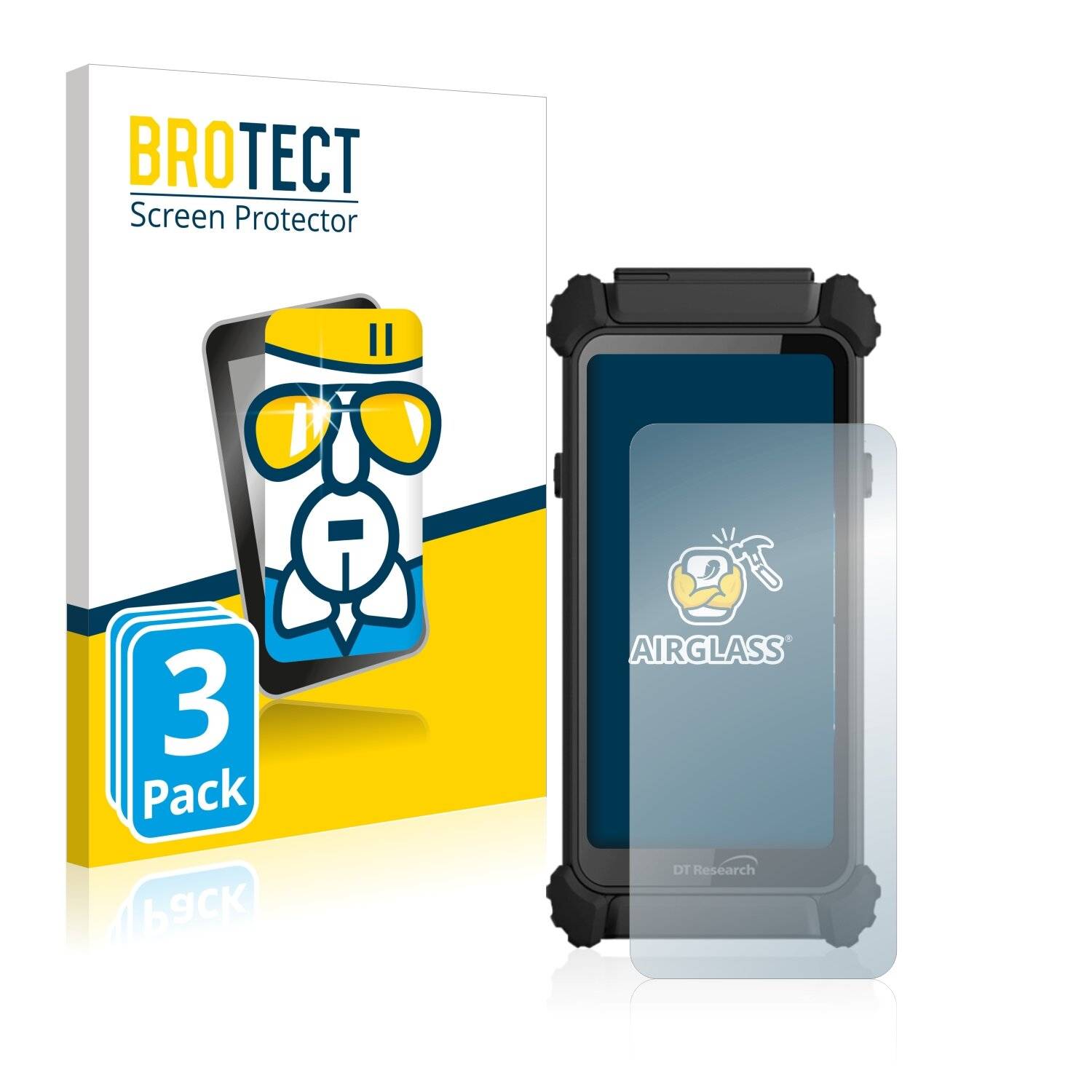 3x BROTECT AirGlass Schutzglas Folie für DT Research