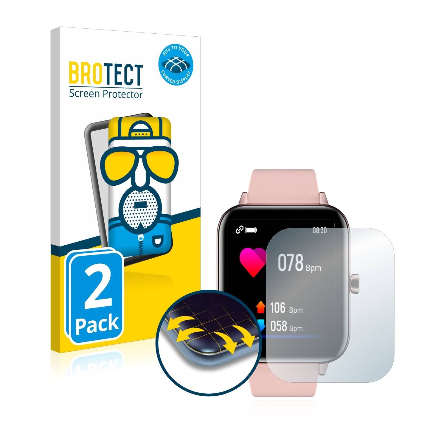 2x BROTECT Flex Matte Full-Cover Displayschutzfolie für Cubot C7