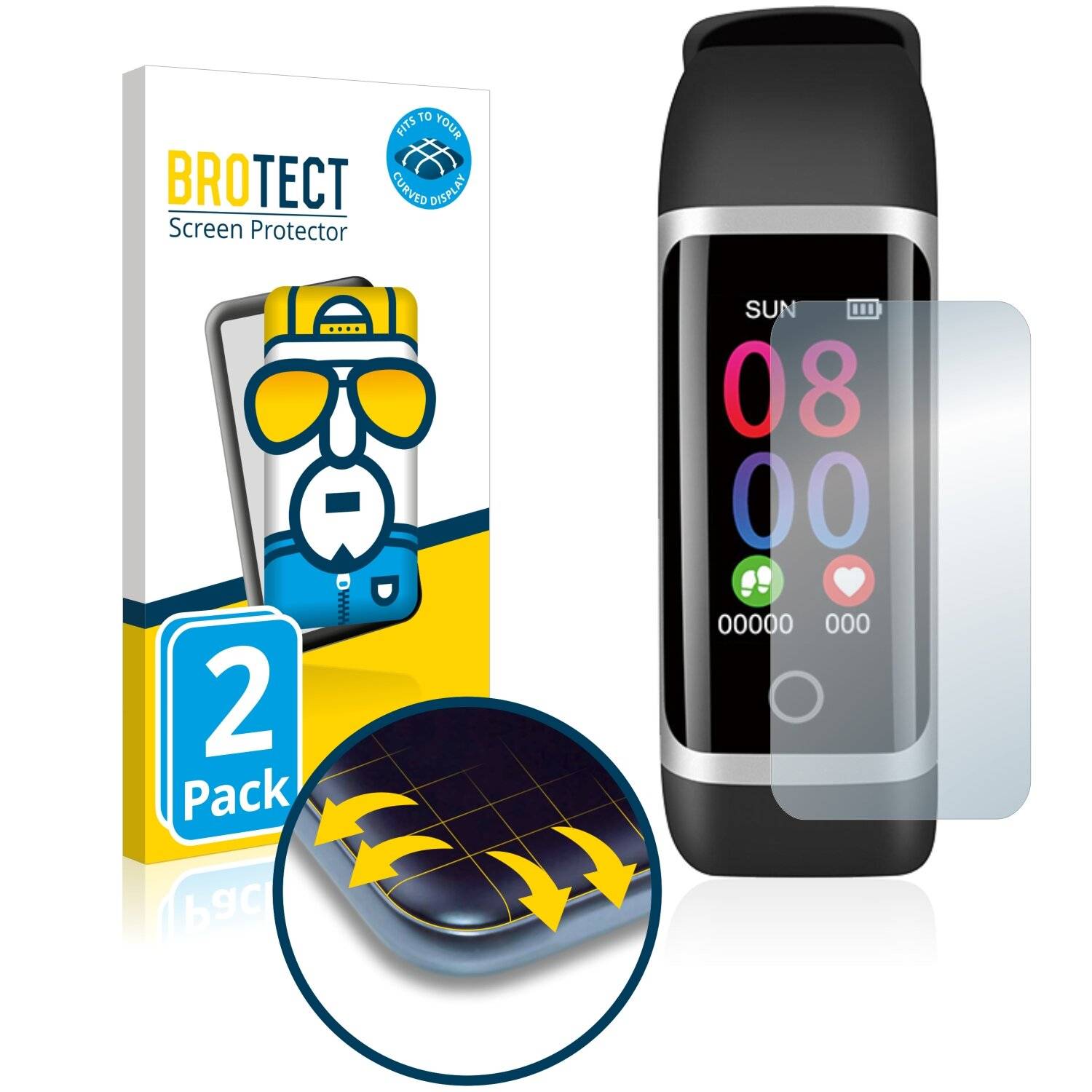 2x BROTECT Flex Full-Cover Displayschutzfolie für JAY-tech
