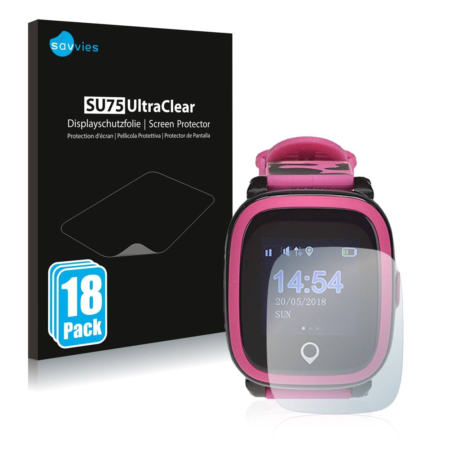 18x Savvies SU75 Displayschutzfolie für Spotter