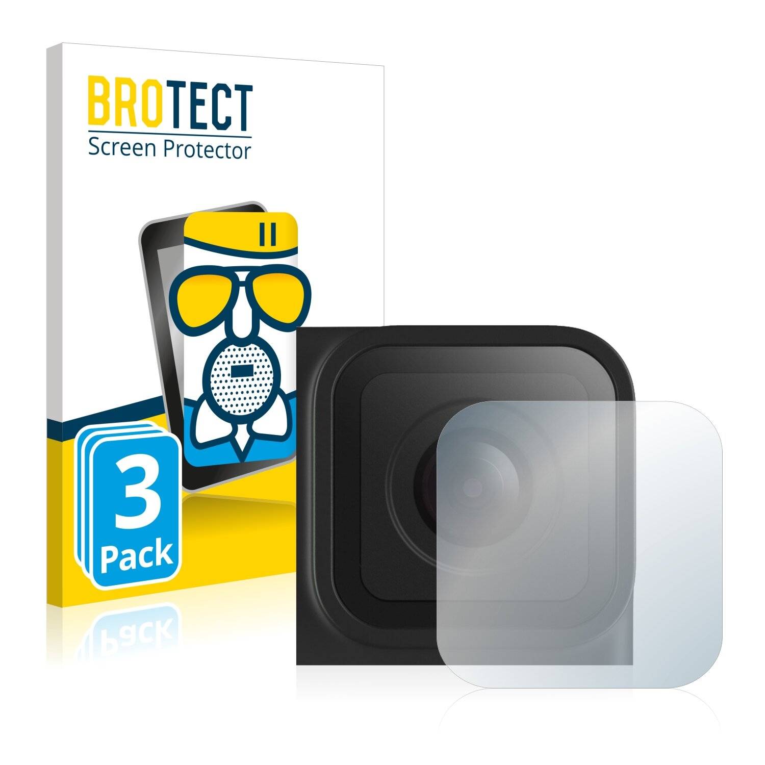3x BROTECT AirGlass Matte Schutzglas Folie für GoPro Hero10 Black Linse