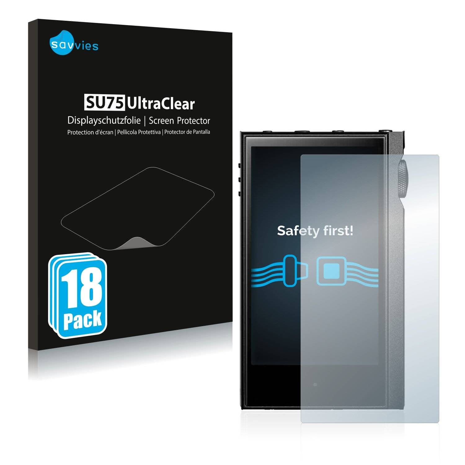 18x Savvies SU75 Displayschutzfolie für Astell&Kern Kann