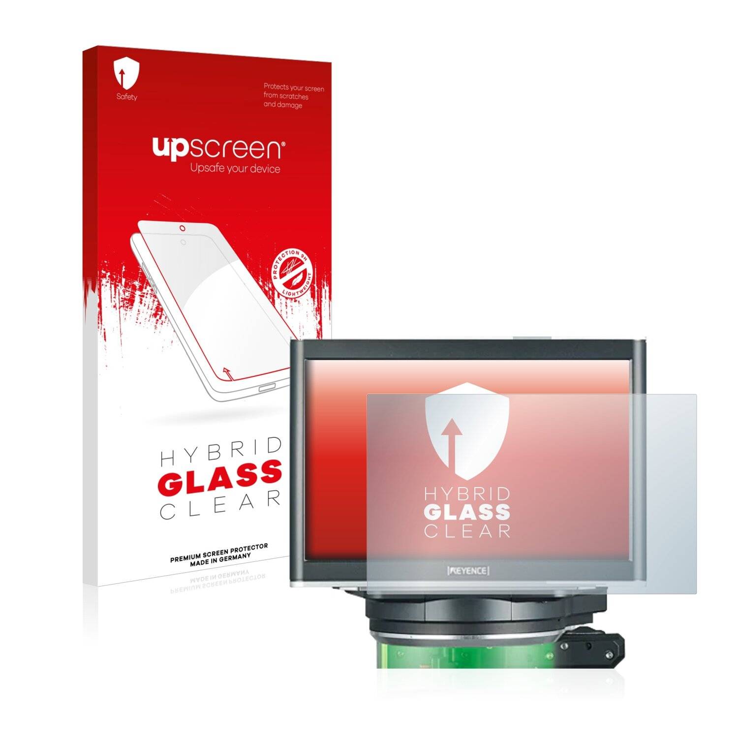 upscreen Hybrid Glass Clear Premium Schutzglas Folie für Keyence IM-8030