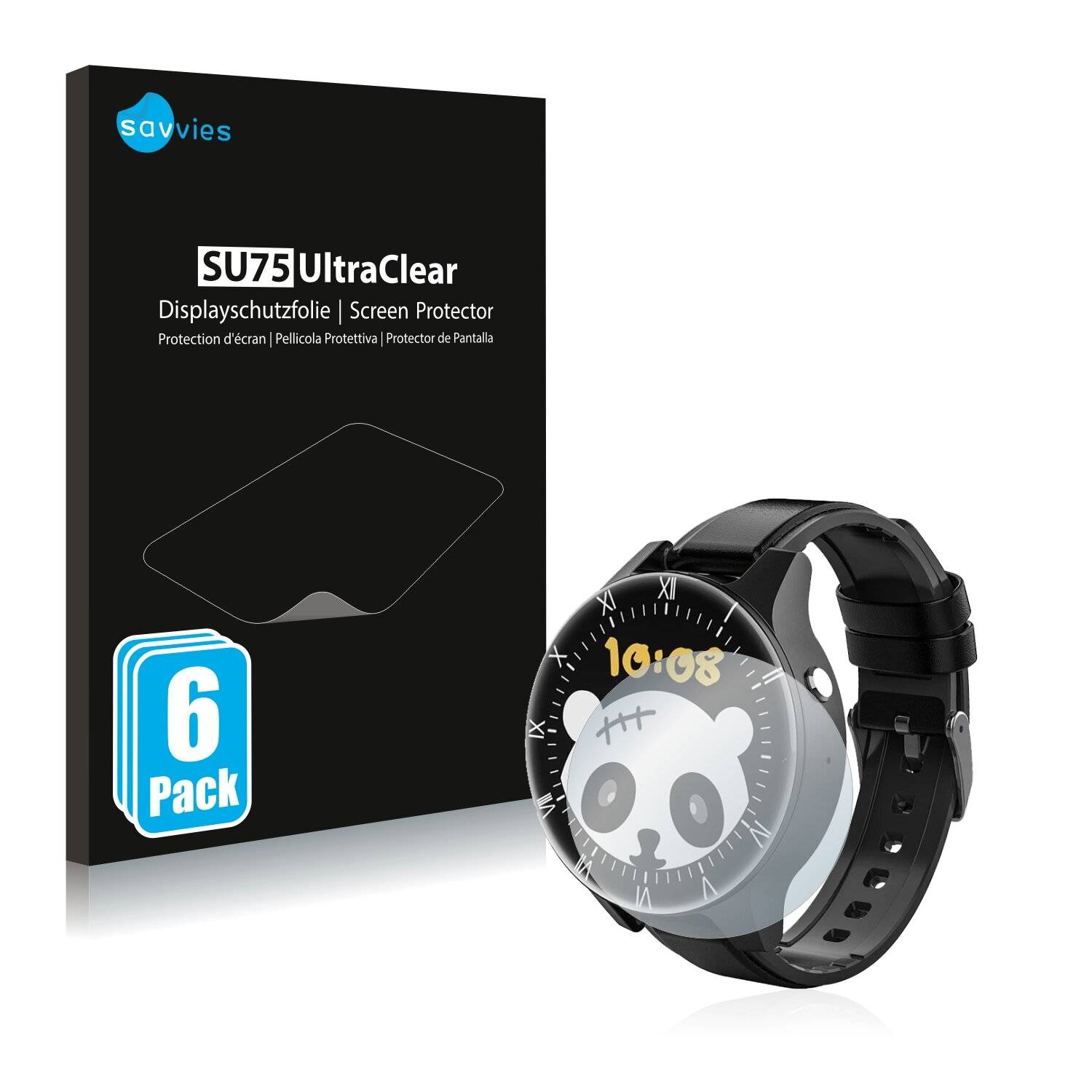 6x Savvies SU75 Displayschutzfolie für Rogbid Panda